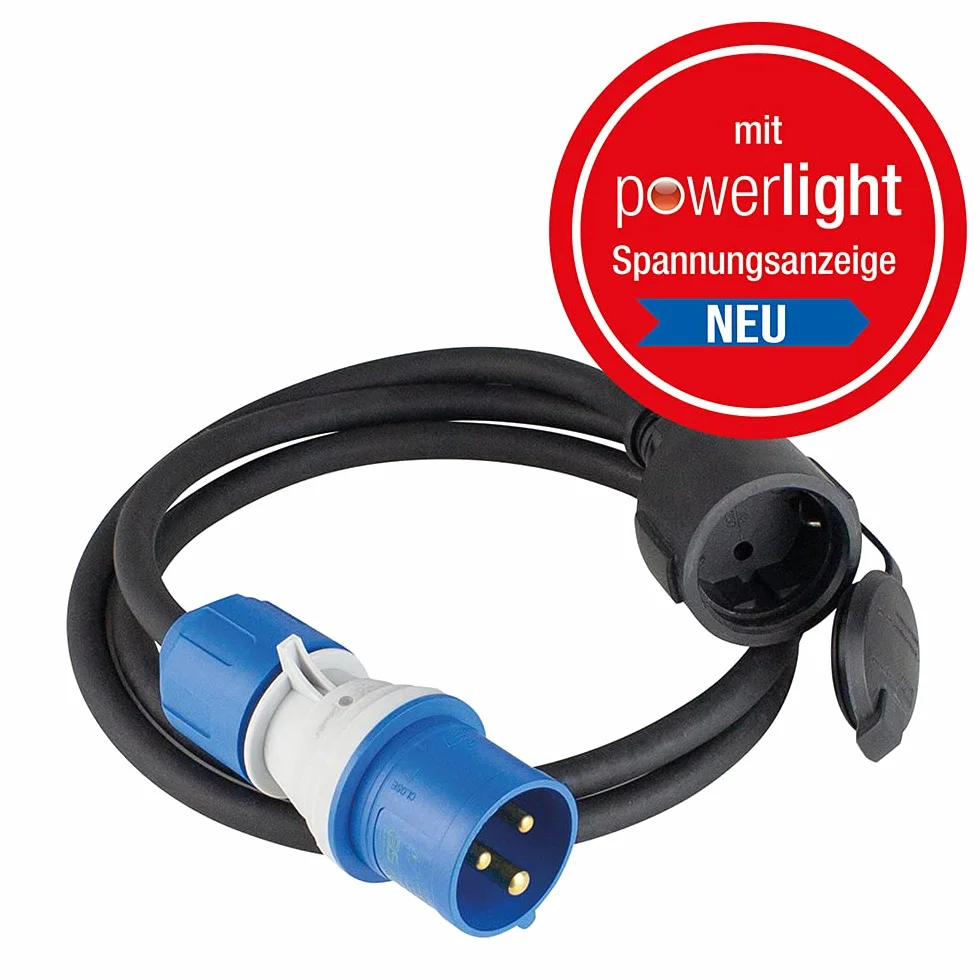 as - Schwabe 61408 CEE Przedłużacz Zasilania 16 A, IP44, Czarny