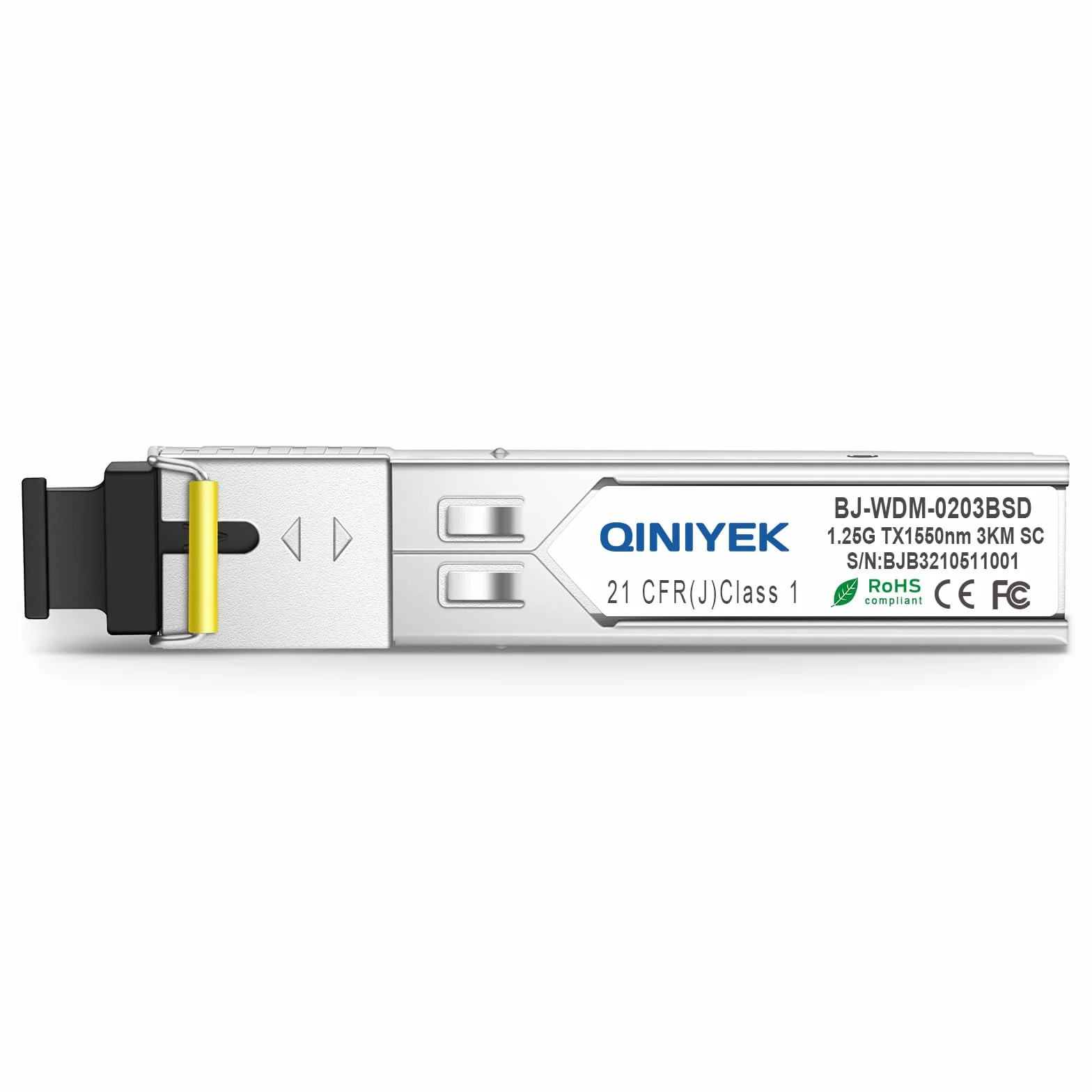 1 para modułów simplex SC 3 km, jednomodowe złącze światłowodowe 1,25 G, SFP-WDM-SM 1000BASE BiDi 1310nm/1550nm moduł nadawczo-odbiorczy SFP