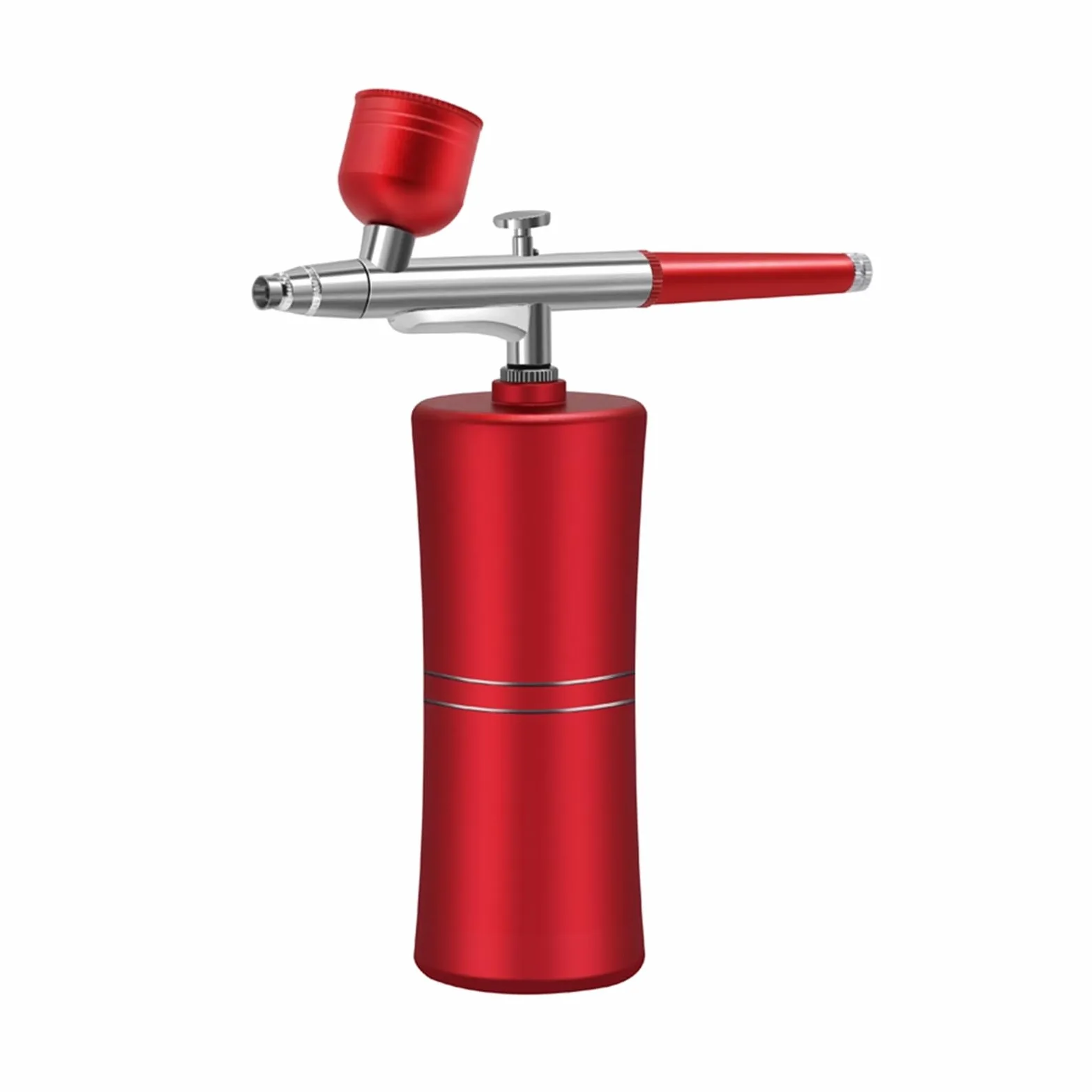 Pistolet lakierniczy， Zestaw do wstrzyknięcia tlenu, aerograf, mini kompresor powietrza, pistolet natryskowy do zdobienia paznokci, tatuażu, rękodzieła, ciasta, mgły, rozpylacz(B)