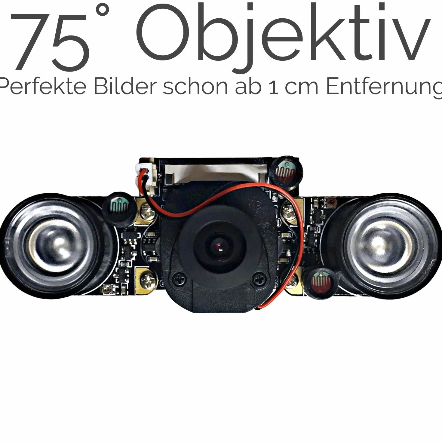 Raspberry Pi moduł kamery z automatycznym filtrem blokującym podczerwień – Full HD Pi Cam V2 noktowizor z diodami LED na podczerwień (standardowy obiektyw 75,5°)