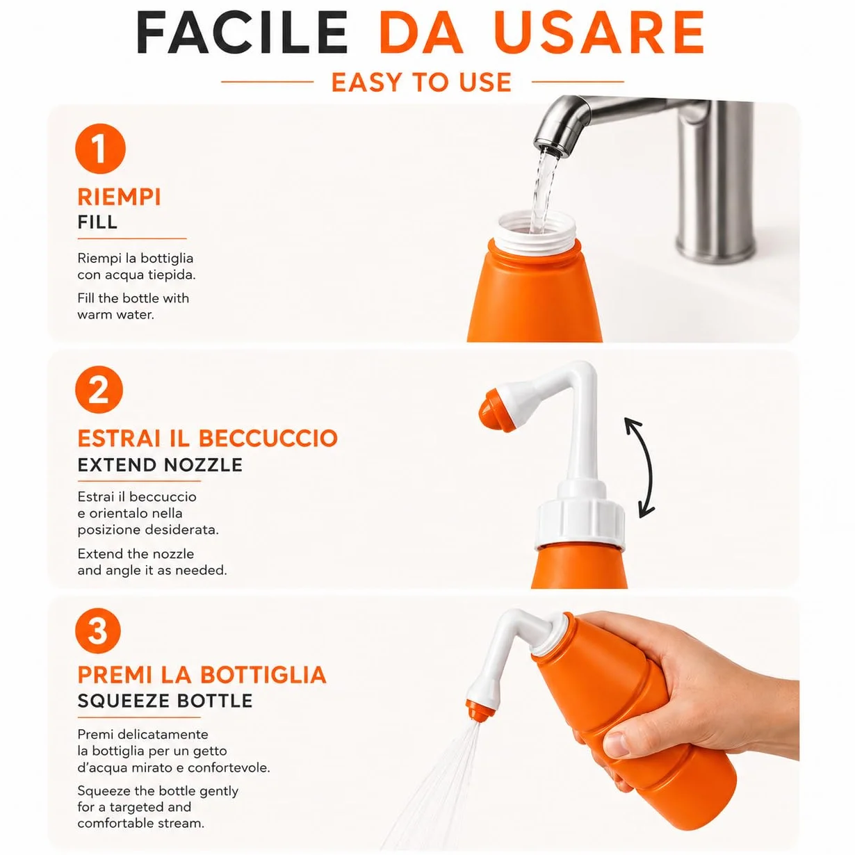 Przenośny bidet | Hello Bidet Bottle | Bidet podróżny i torba | Spray do higieny intymnej | Idealny również dla dzieci i higieny kobiet | z etui | 400ml