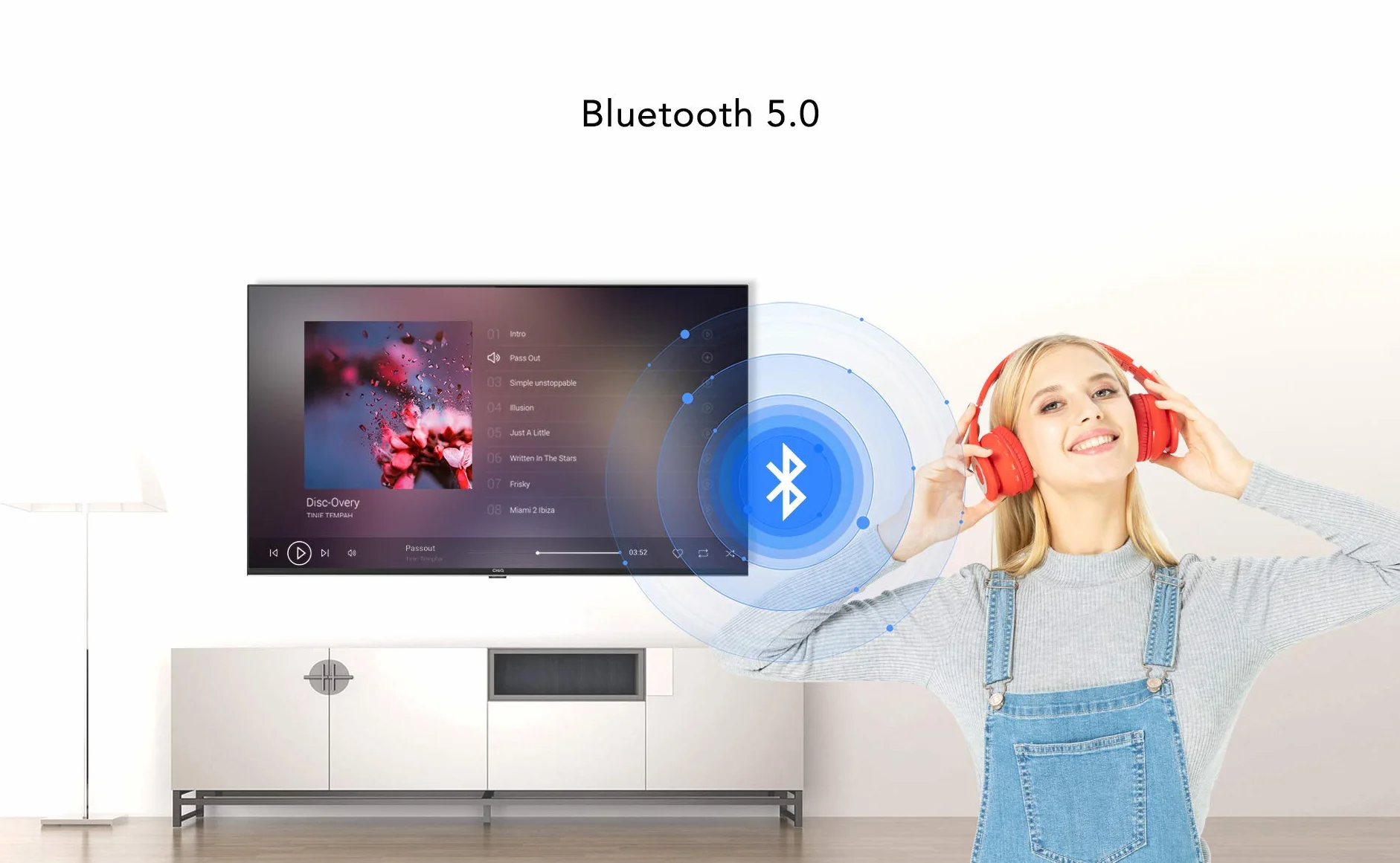 CHIQ U50H7A, 50", Android Smart TV, UHD, 4K, WiFi, Bluetooth, Google Assistant, Netflix, Prime Video, 3 HDMI, 2 USB