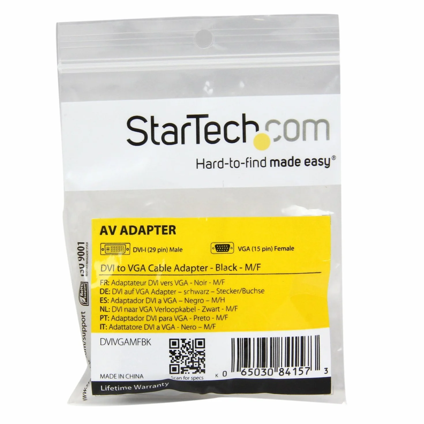 StarTech.com adapter DVI na VGA, St/Bu, czarny, konwerter DVI do VGA/adapter monitora