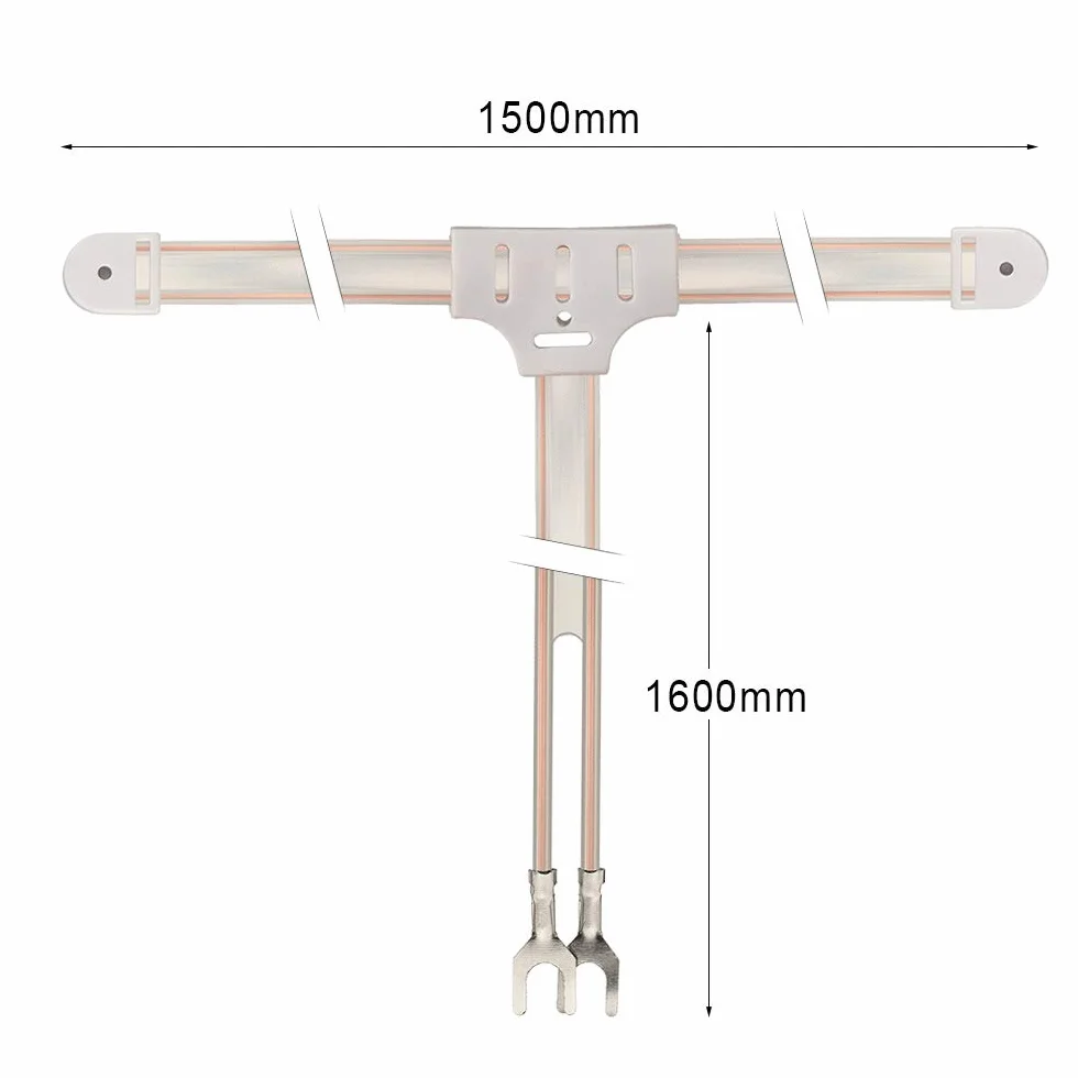 Superbat Antena radiowa FM, 300 omów, dipolowa, wewnętrzna antena stereo w kształcie litery T, antena stereo FM z 300 omów do 75 omów, Push-On F-Type Balun Kit do stereo/odbiornika domowego, radia