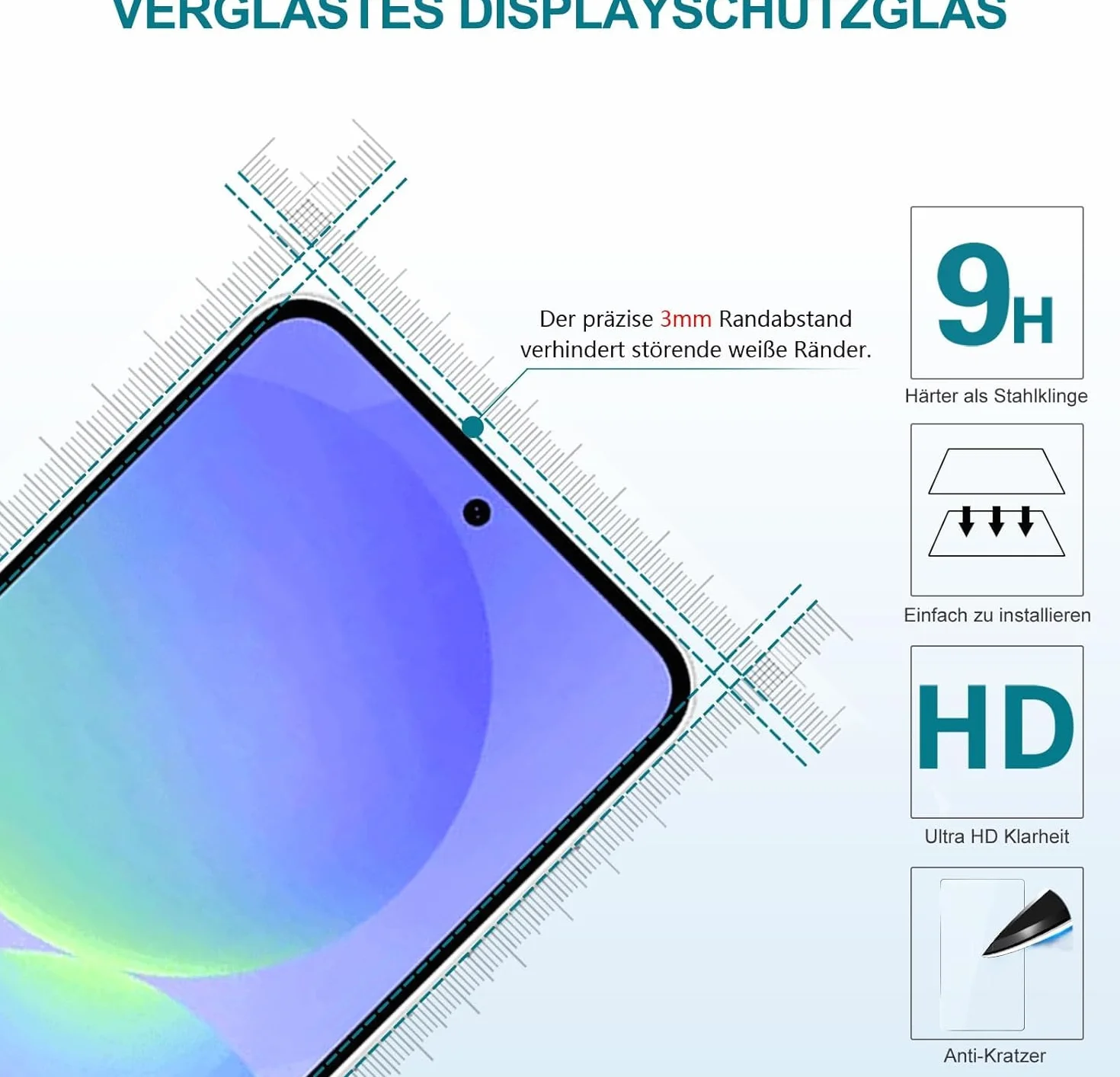 LeYi Etui do Samsung Galaxy A36 5G z 2 szkłem hartowanym, silikon TPU zderzak, odporny na wstrząsy futerał