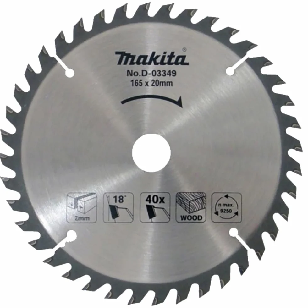 Makita Ostrze piły HM 165 x 20 x 40 Z, D-03349