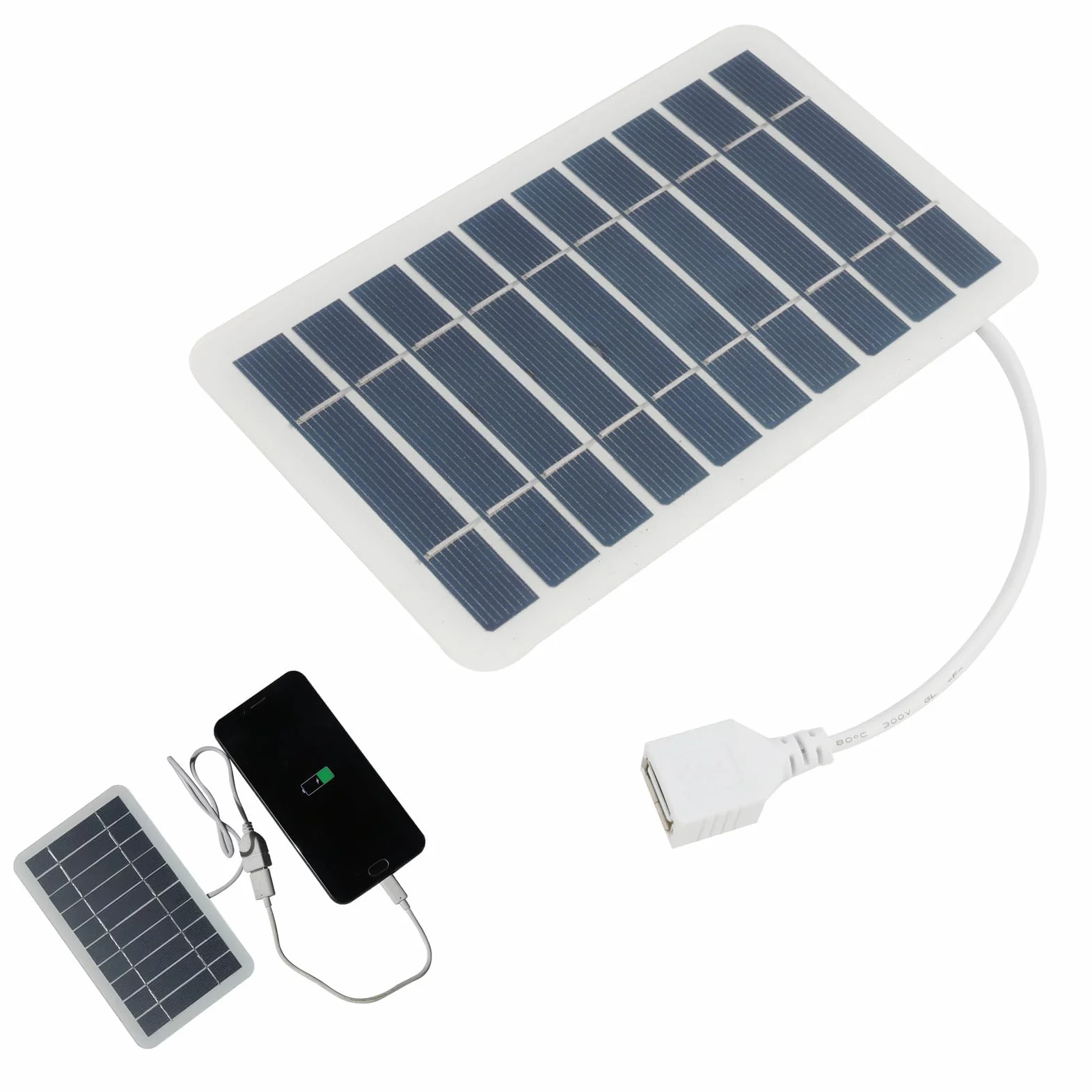 Przenośny panel słoneczny 2W 5V USB wodoodporny ramka z płyty epoksydowej