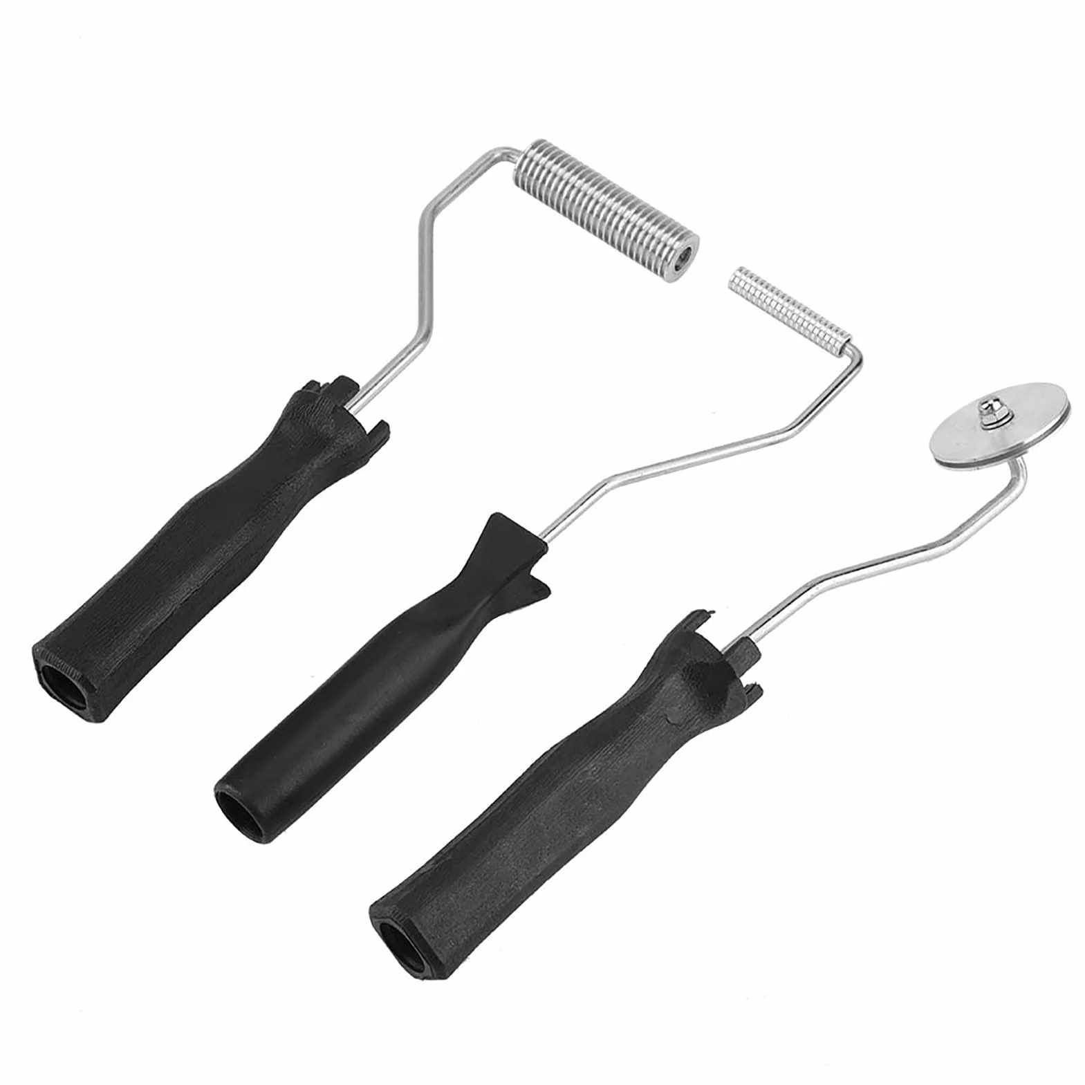 Resina per Ba Stachelwalze Tapete ze stopu aluminium Ss wałek do laminowania bąbelków, uchwyt ABS do prac z żywicy GRP FRP (3 szt.)