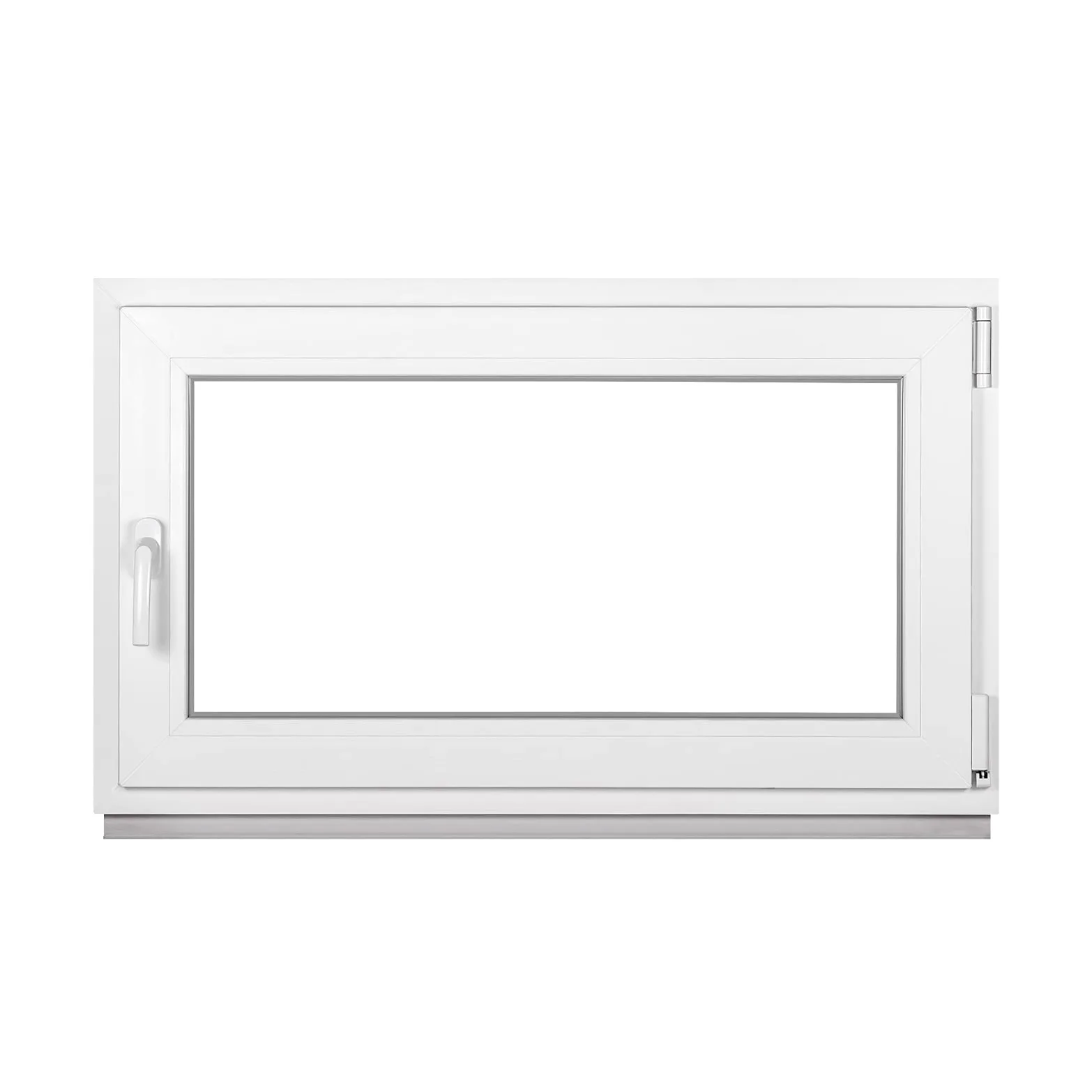 Okno piwniczne Premium firmy Fenstiger – Okna z tworzywa sztucznego, białe, szer. x wys. 850 x 500 mm – Okno garażowe/domek ogrodowy, Okno szer. x wys. 85 x 50 cm, podwójne zabezpieczenie przed przeciążeniem, funkcja Din w prawo – wszystkie rozmiary
