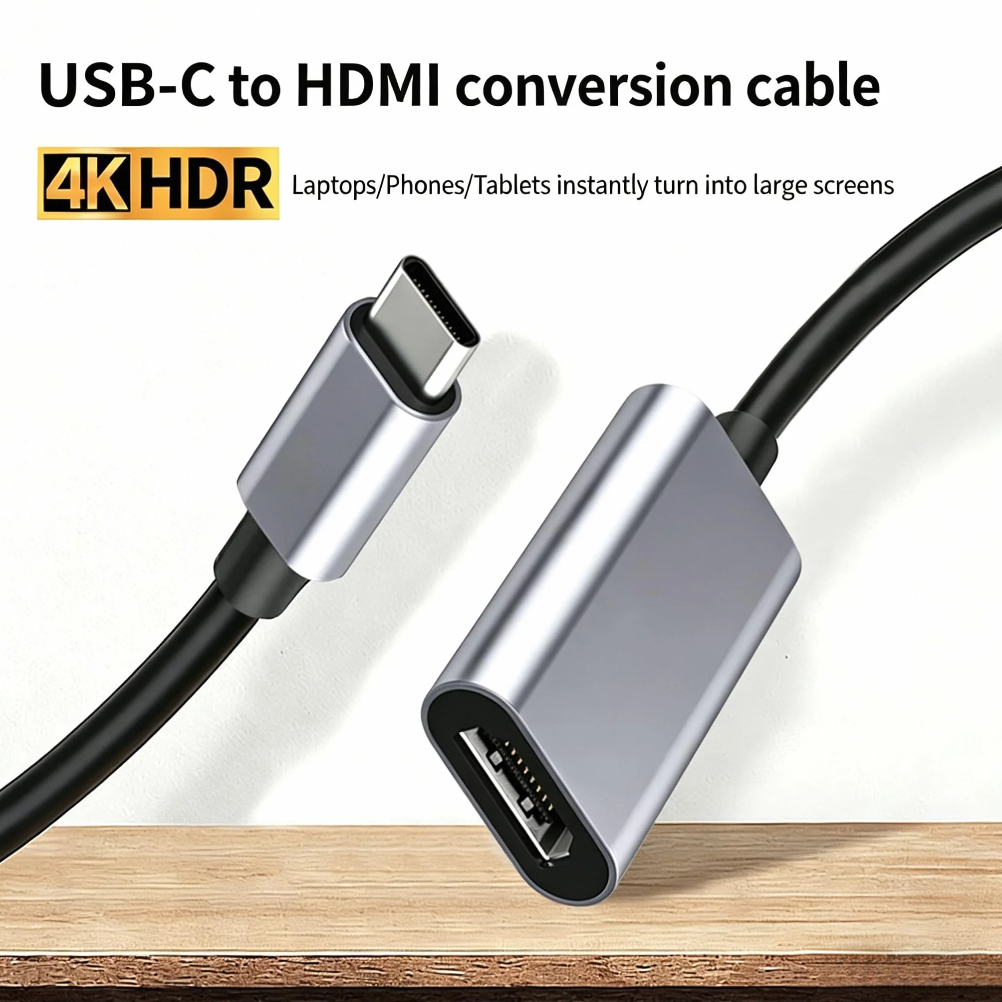 Adapter USB-C na HDMI 4K Thunderbolt 3 do MacBook Pro Air Dell XPS 15 Samsung Galaxy S24 S10 Huawei P40