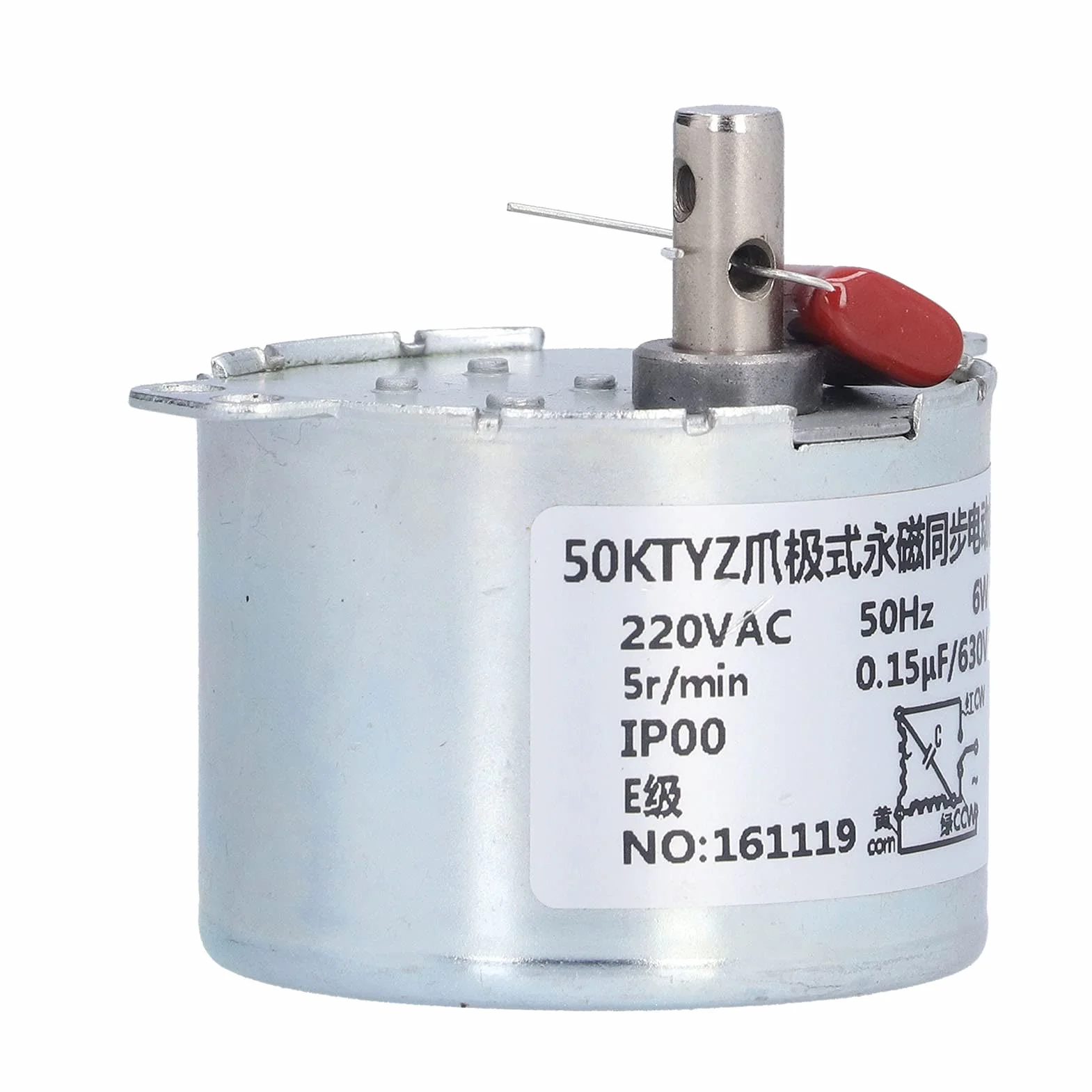 ViaGasaFamido AC220V 5RPM 50KTYZ Motoreduktor Silnik Redukcyjny Wysoki Moment Obrotowy Elektryczny Mikro Motoreduktor Redukcyjny średnica Skrzyni Biegów,Motoreduktor