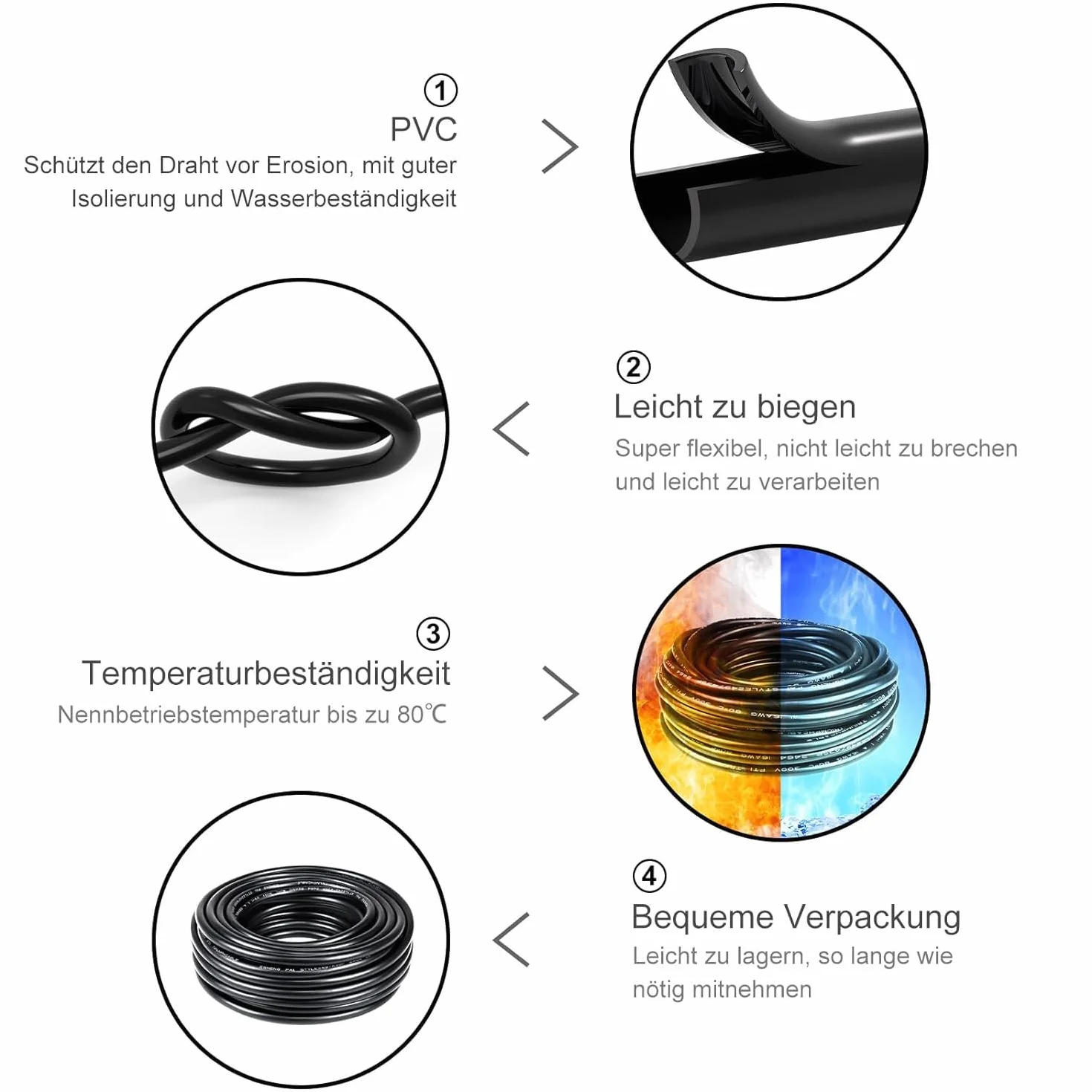 Kabel elektryczny 22AWG 6 x 0,3 mm², 30 m, 6 żył 5 V/12 V/24 V/300 V, kabel zasilający, ocynkowany kabel miedziany, elastyczny i miękki, niska impedancja, wysoka odporność na temperaturę, przedłużacz