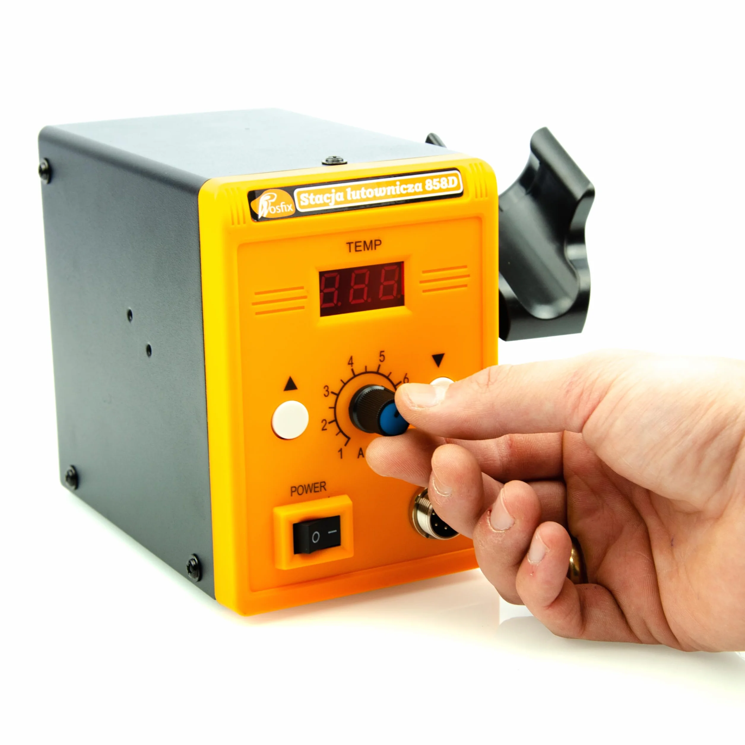Stacja lutownicza Hot-Air 858D + pistolet do nitowania z tworzywa sztucznego w walizce + 200 nitów – wszechstronne narzędzia do naprawy elektroniki i montażu tworzywa sztucznego – Rosfix 858D