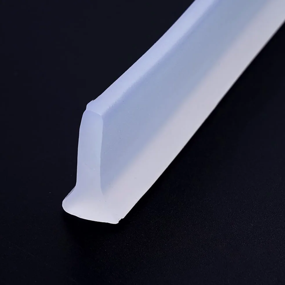 Barrera de ducha flexible de 500 cm para baño y cocina color gris y transparente 30 mm de altura fácil de insta 1 paquete ideal para seguridad en la ducha y el baño