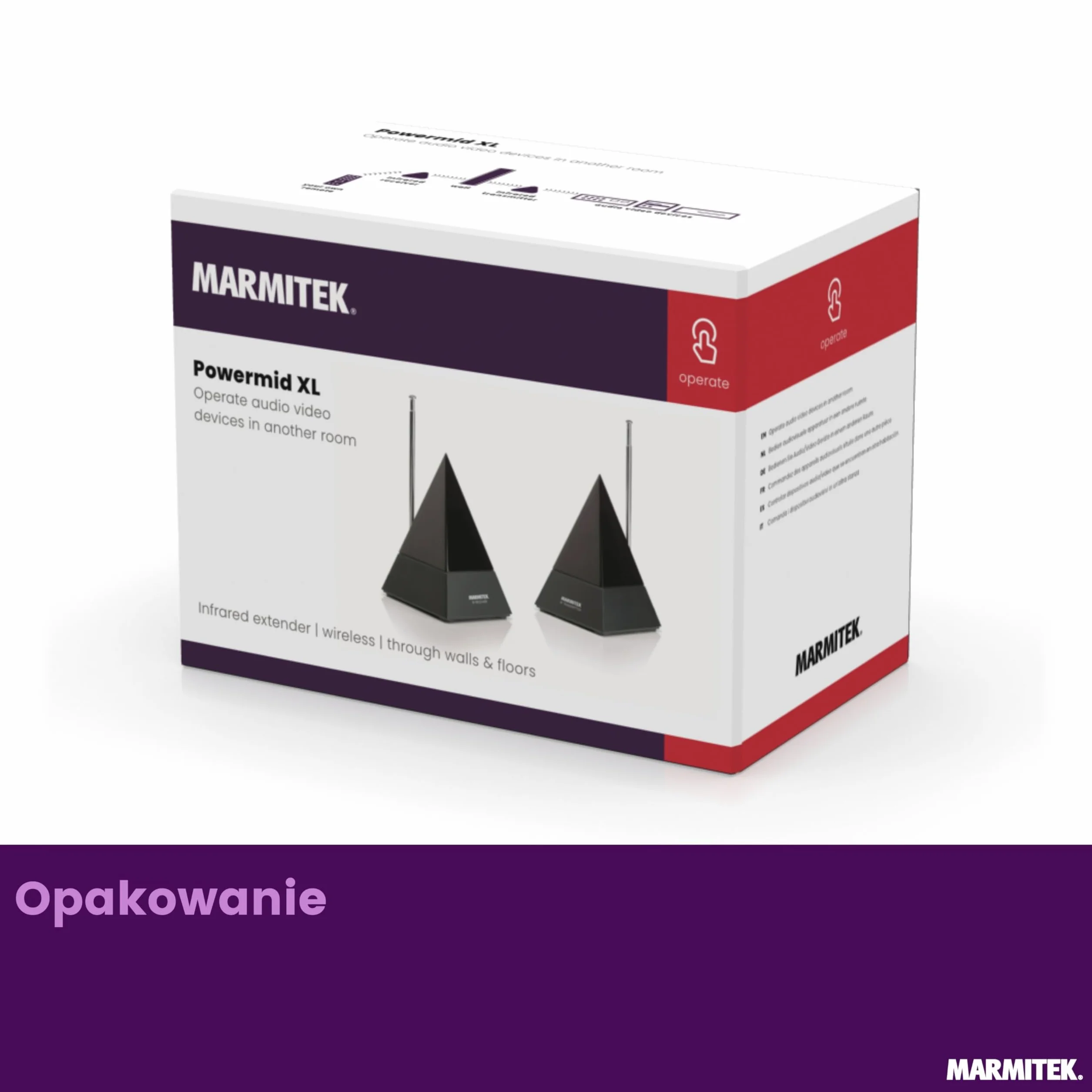 Marmitek Powermid XL Przedłużacz podczerwieni bezprzewodowy repeater IR