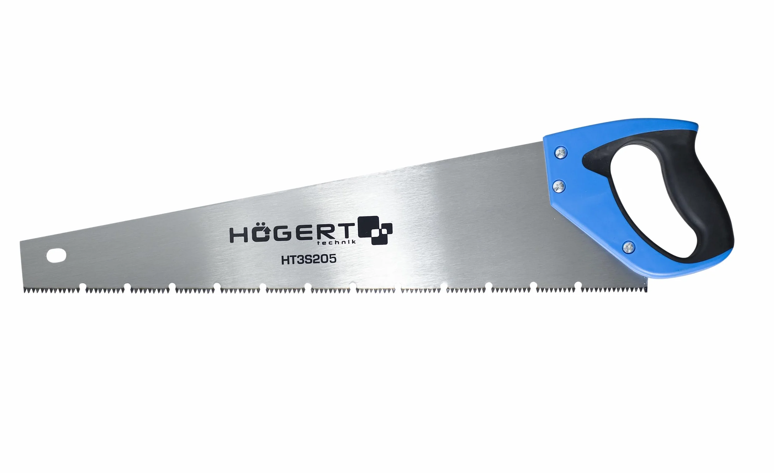 Högert Technik - Piła ręczna 450 mm – 7 TPI, 48-50 HRC – ręczna piła do cięcia drewna, płyt wiórowych i innych materiałów drewnopochodnych – piła