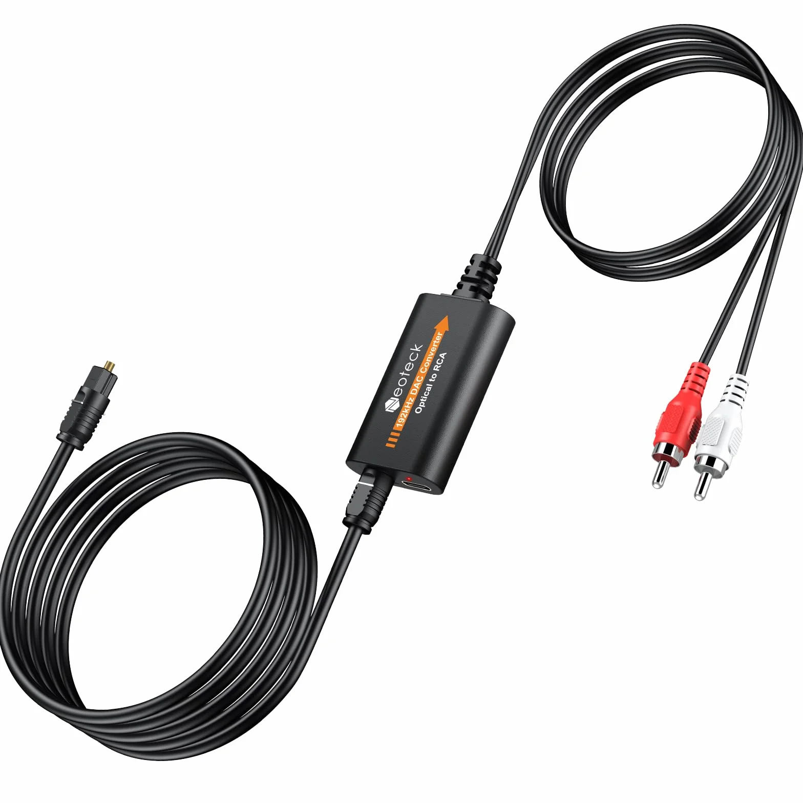 Neoteck Cyfrowo-analogowy konwerter audio 192 kHz 24 bity DAC SPDIF na RCA 1,8 m