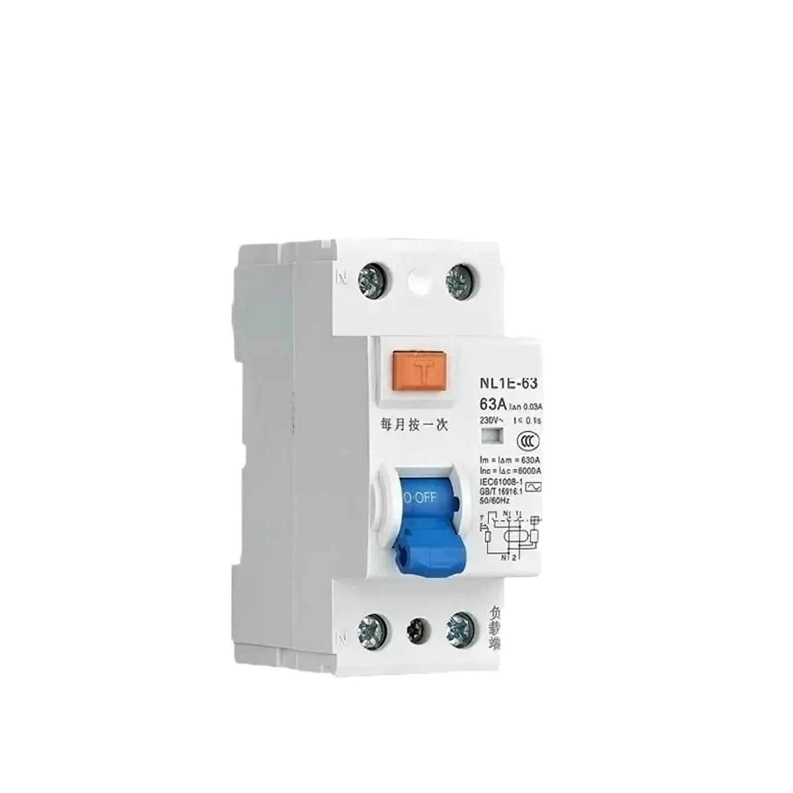 Elektroniczny wyłącznik różnicowoprądowy 6KA 30MA NL1E-631P+N 3P+N 2P 4PELCBRCCB (2P, 40A) 1 szt