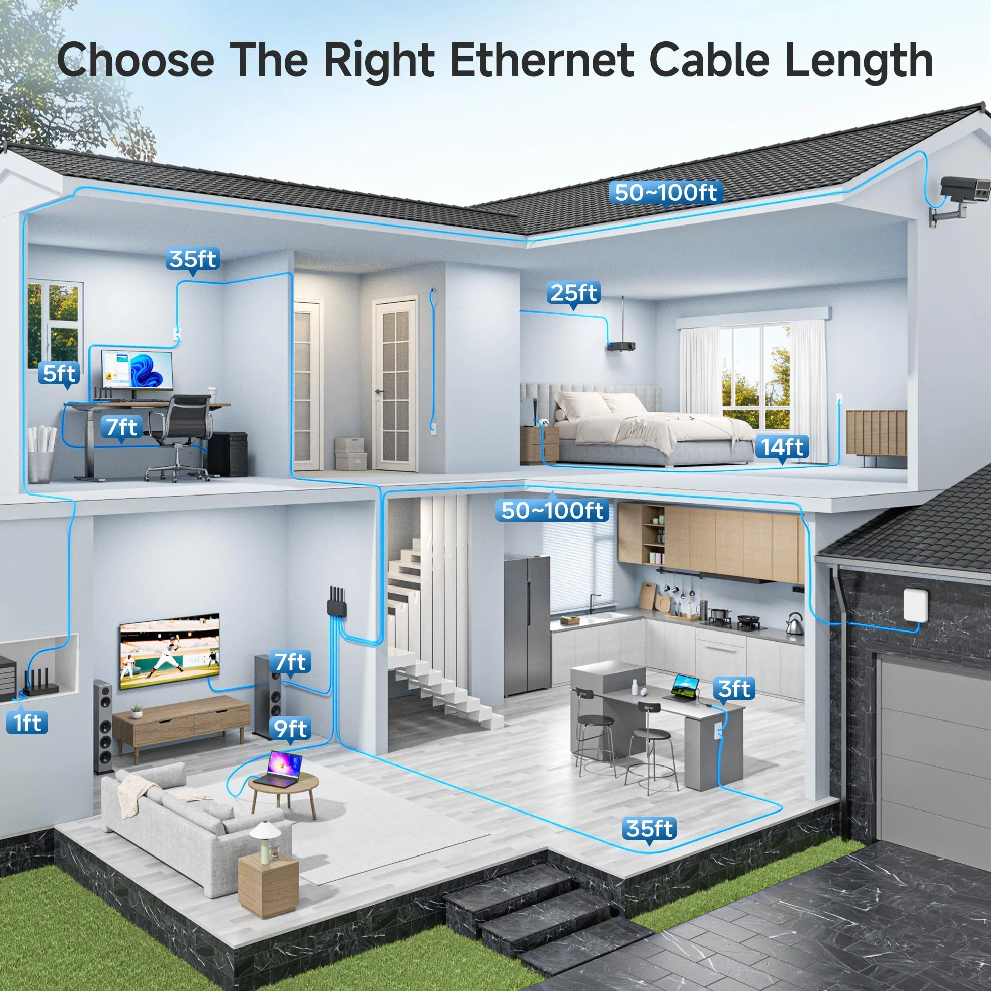 Cable Matters Snagless Cat6A SSTP SFTP ekranowany kabel Ethernet czarny 15 m