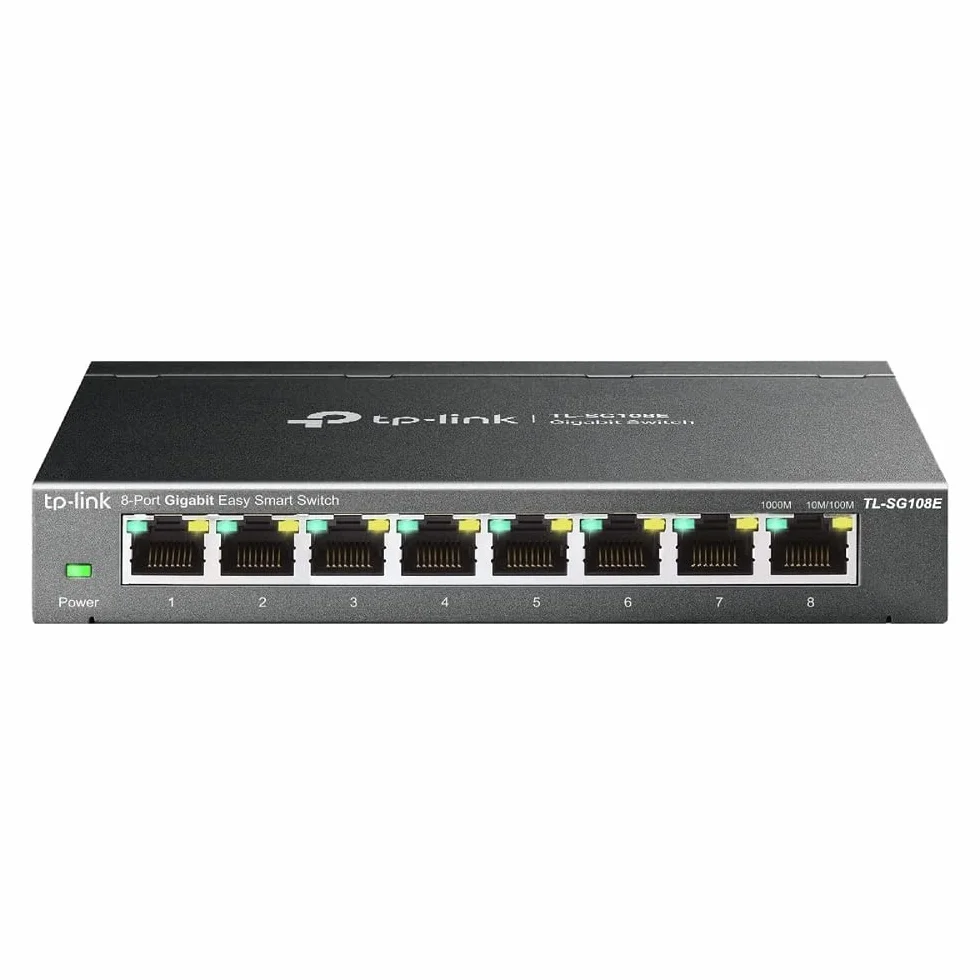 TP-Link TL-SG108E 8-portowy gigabitowy smart switch VLAN QoS IGMP metalowa obudowa