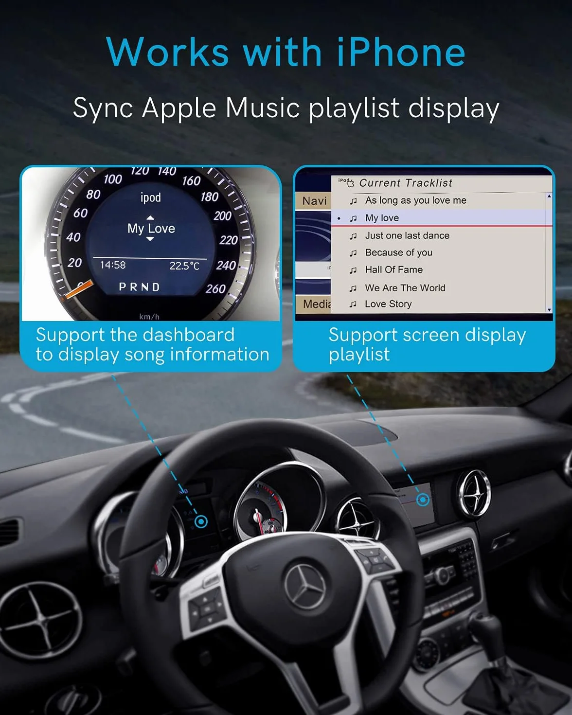 Adapter Bluetooth 5.0 aptX-HD do Audi (2010-2019) AMI MMI 3G 30-pinowy odbiornik do Mercedesa (2005-2011)