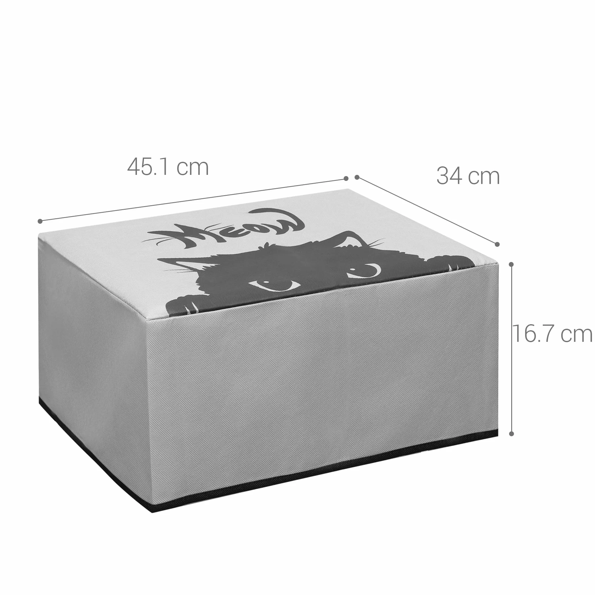 kwmobile Osłona przeciwpyłowa kompatybilna z Canon Pixma TS5150 / 5151 / MG 2555 - etui do drukarki - szary/czarny - Meow Cat