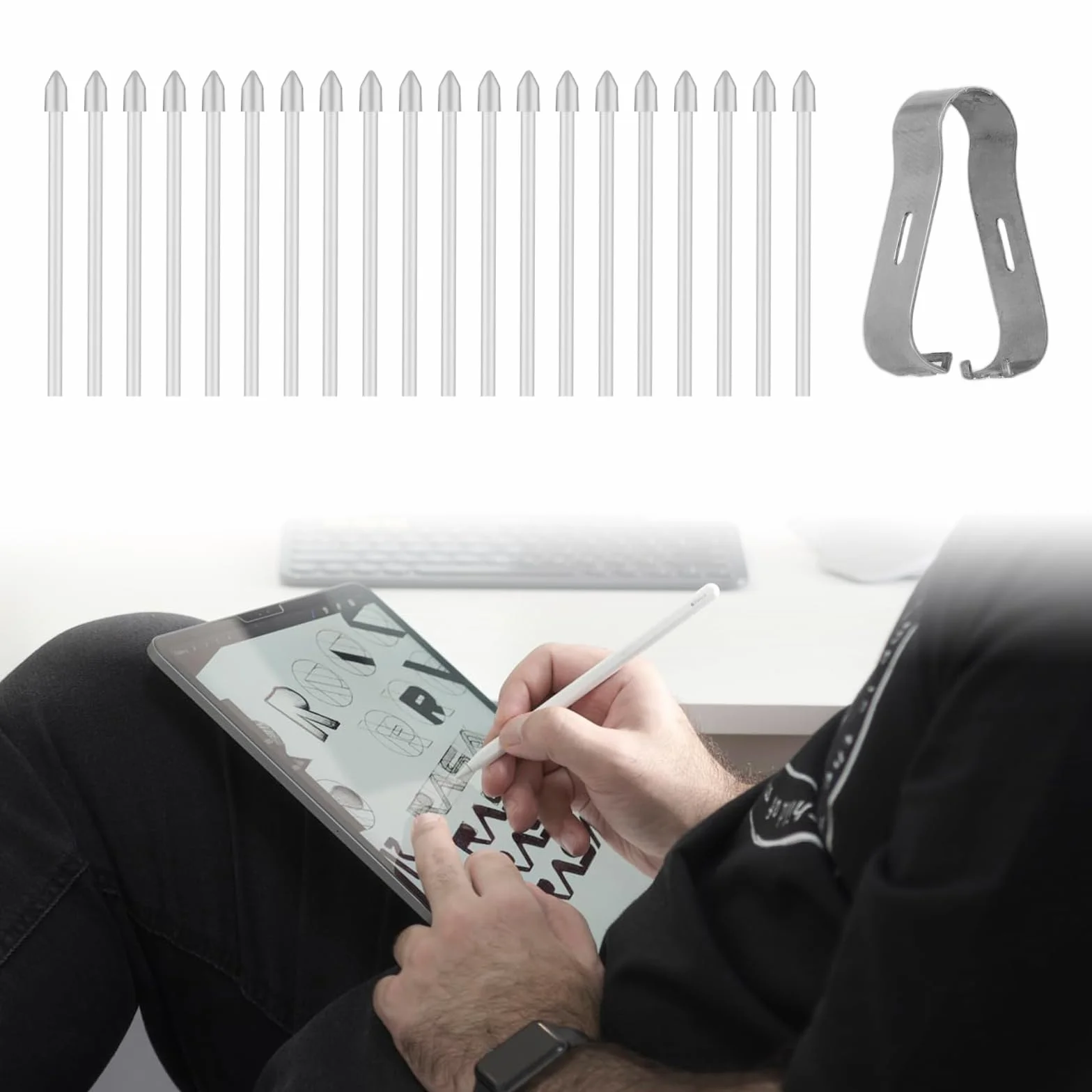 Wymienne końcówki Touch Stylus Tips do Samsung S Pen Galaxy S6/S6lite/S7/S8/S9/Note10/Note20/Note10+/Note20 ultra/S21U/S22U/S23U (białe)