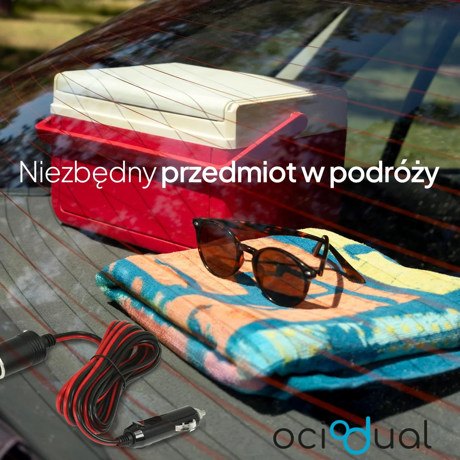 OcioDual Przedłużacz z wtyczką do gniazda zapalniczki samochodowej, 12 V / 24 V, czarny, przewód, przedłużacz do samochodów osobowych, ciężarowych i innych pojazdów