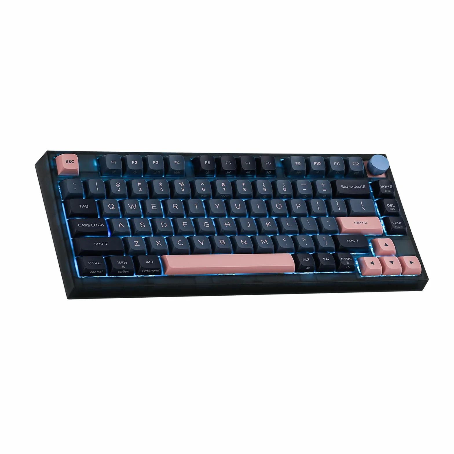 EPOMAKER SKYLOONG GK75 Lite przewodowa programowalna klawiatura z mocowaniem uszczelniającym i pokrętłem do Windows/Mac