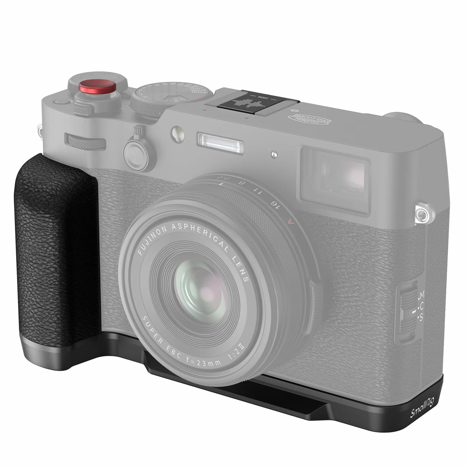 SMALLRIG X100VI Handgrip L-Shape Grip dla FUJIFILM X100VI i X100V Kamery, Wbudowana Płytka Szybkiego Uwalniania dla Arca, Lekki Silikonowy Uchwyt Boczny, z Przyciskiem Migawki - 4556