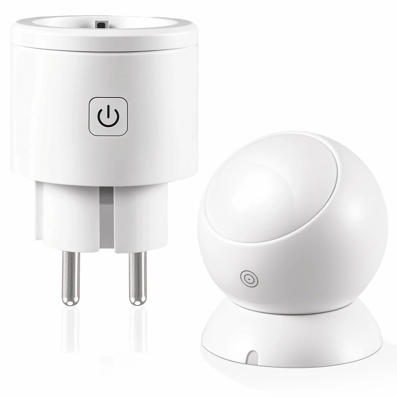 Joycabin Gniazdo z czujnikiem ruchu, bezprzewodowy czujnik ruchu PIR na podczerwień z timerem, automatyczne włączanie/wyłączanie lamp i urządzeń do użytku wewnątrz i na zewnątrz, pomieszczenia