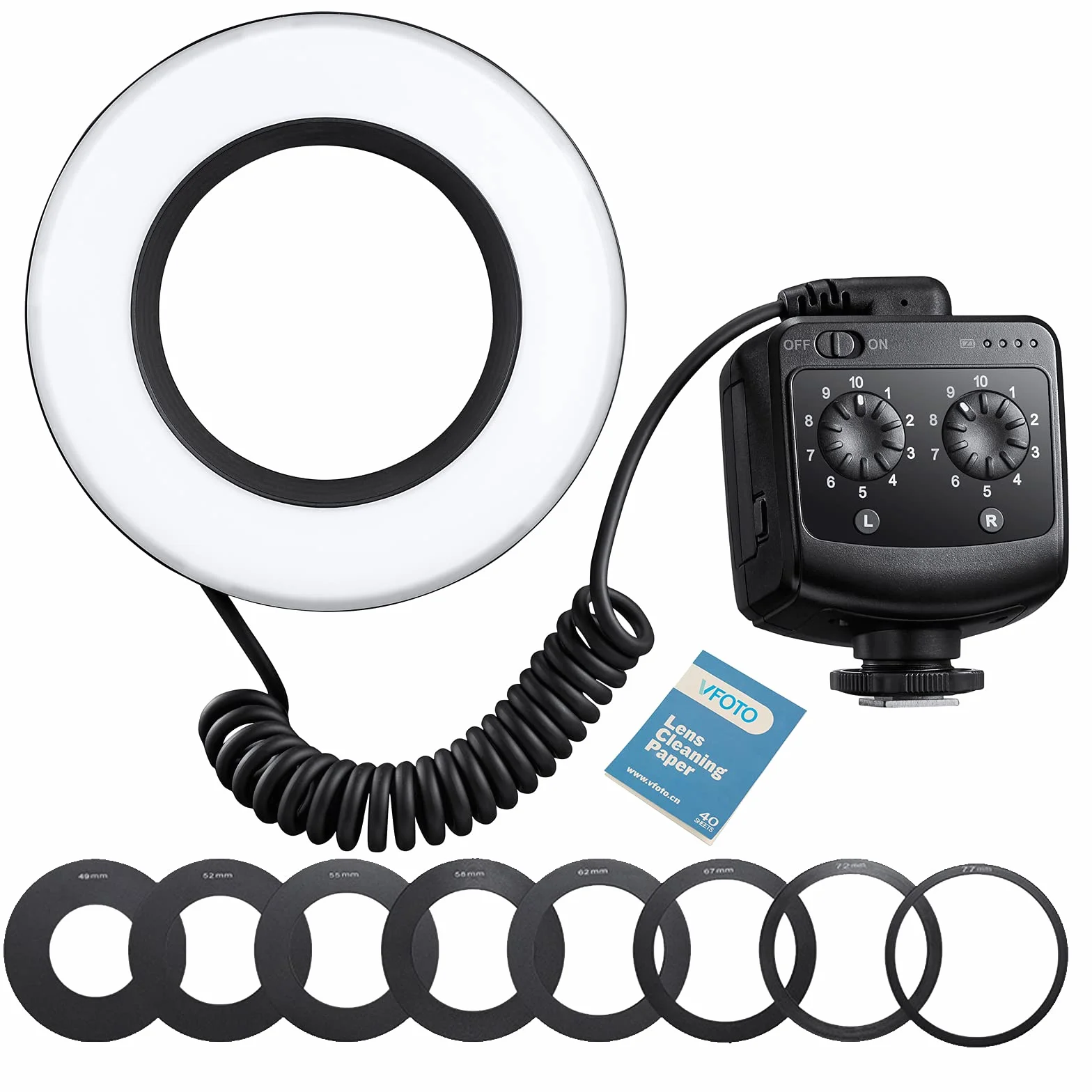 GODOX RING72 Makro lampa pierścieniowa LED Elastyczne, obrotowe oświetlenie 360 ​​° Pół- lub pełne światło, 5600K Odpowiednie do zbliżeń Youtube, filmów i obiektów portretowych