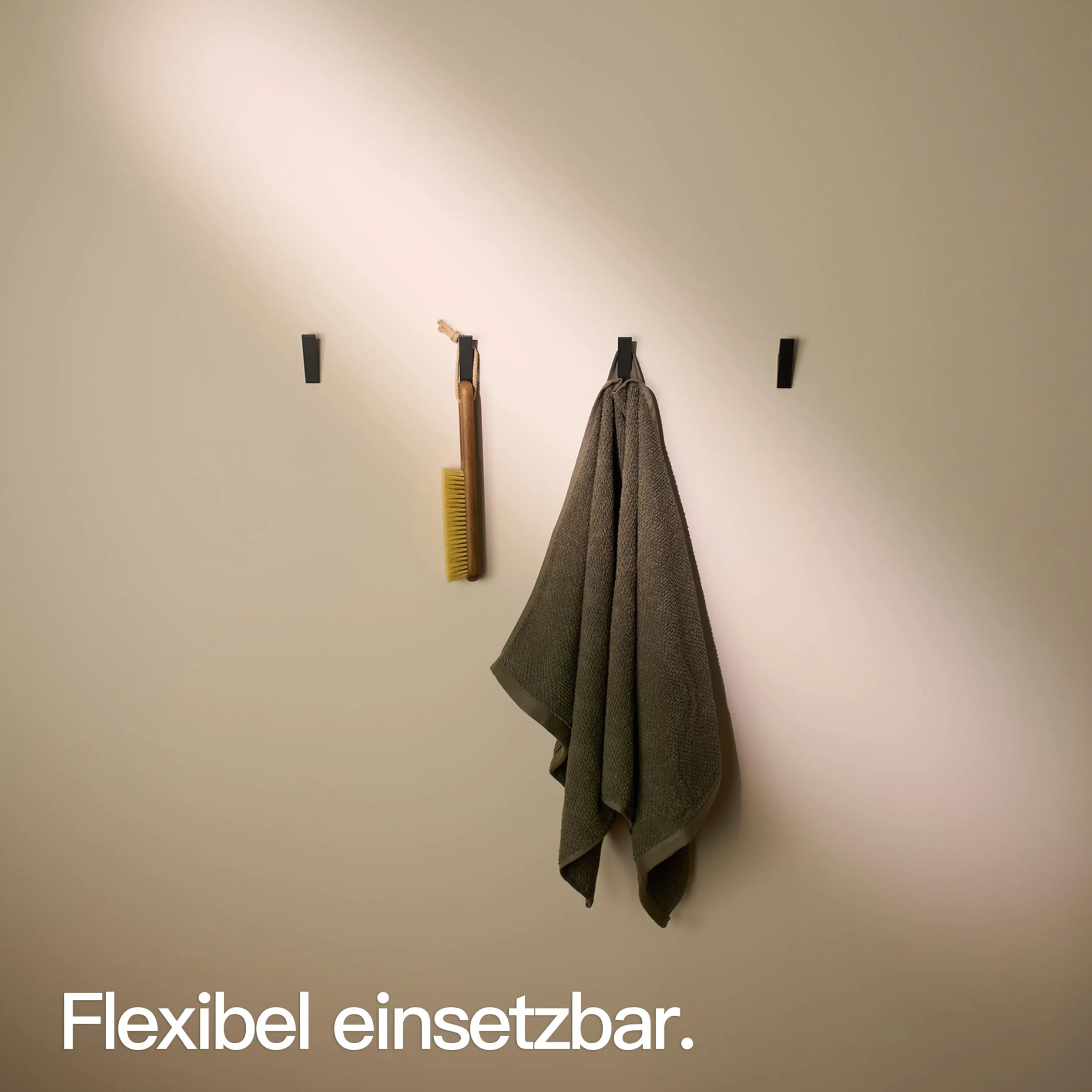 Designfabrik Hamburg Haki klejące | Haki na ręczniki bez wiercenia | Samoklejone mocne haki ścienne do łazienki i kuchni | Nowoczesny design | Matowo czarne