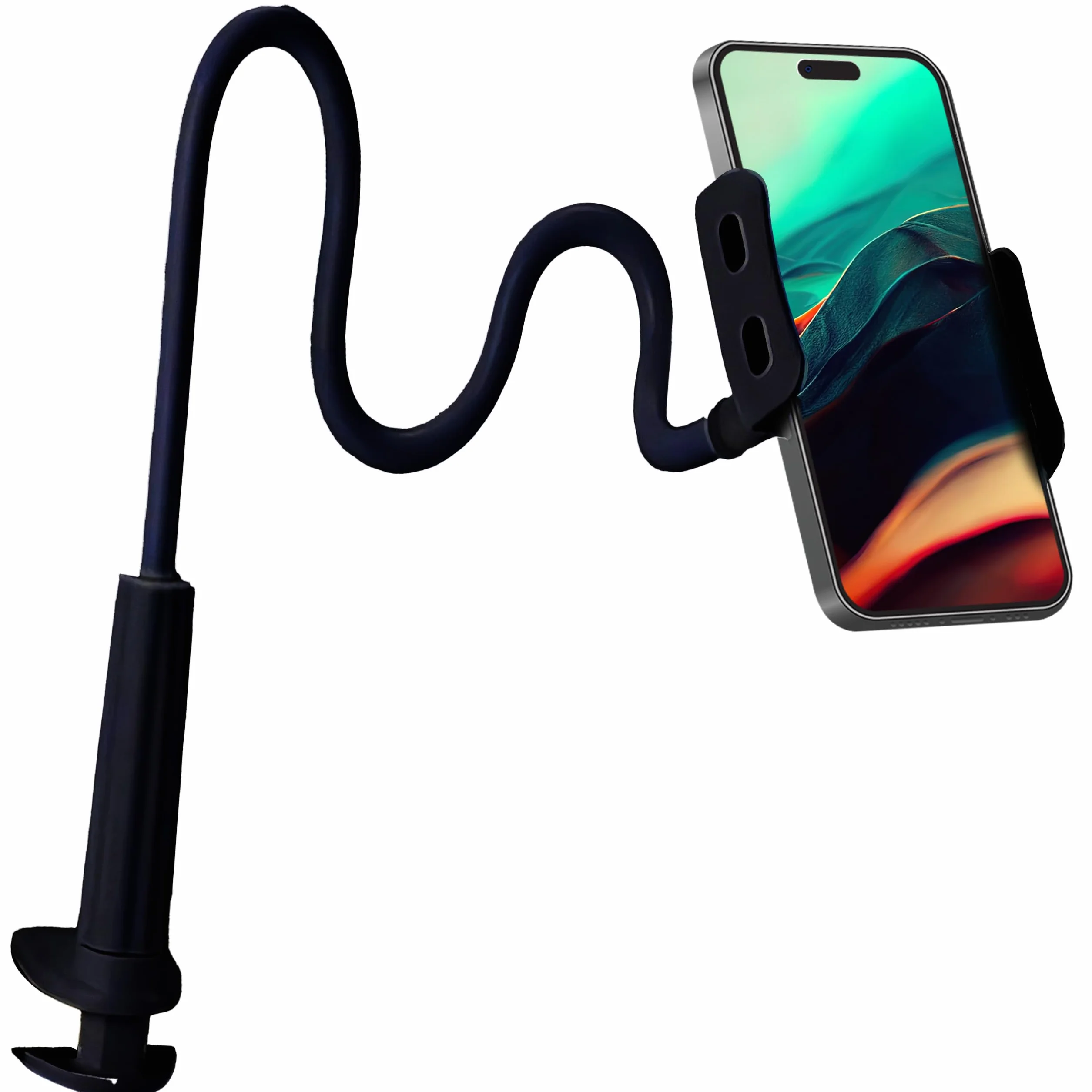 Retoo Stojak na telefon komórkowy regulowany aluminiowy długie ramię