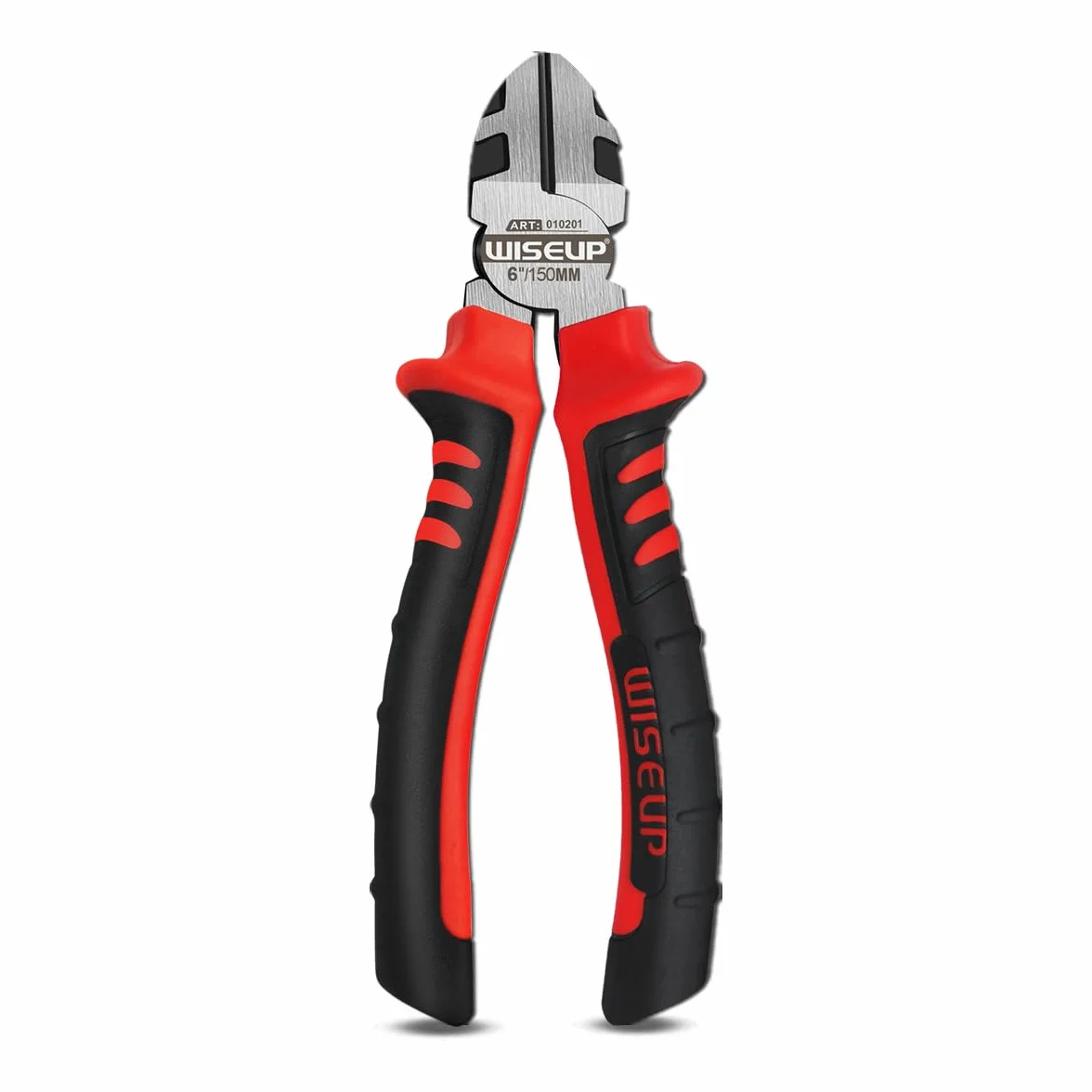 WISEUP Nożyce boczne, 150 mm, profesjonalne nożyce do kabli CR-V, precyzyjne szczypce tnące, ergonomiczne przecinaki do kabli z wysoką dźwignią, przecinak do drutu do miękkich przewodów i światłowodów