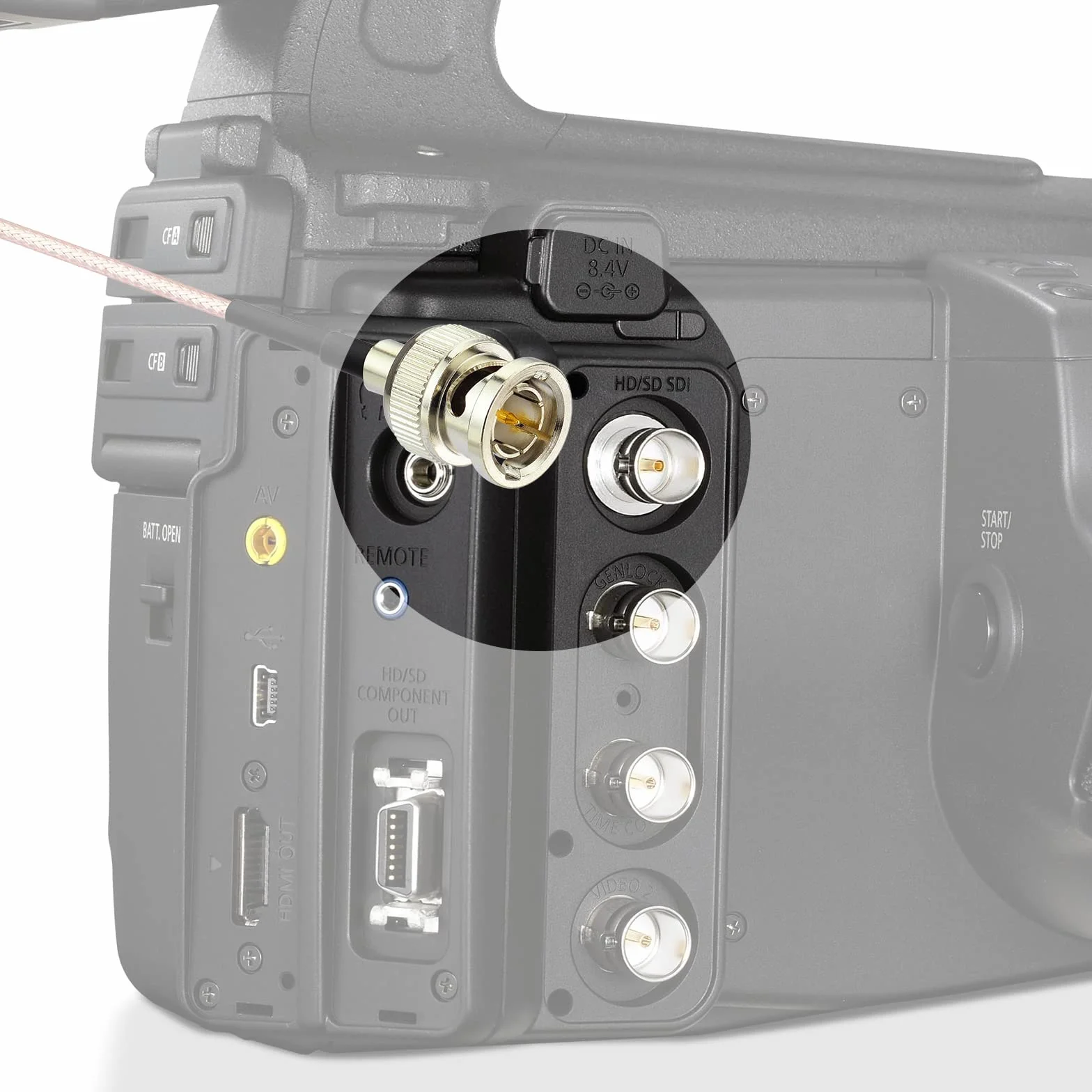Superbat Kabel HD-SDI 3G 0,3 m BNC 75 omów 4K 6K kąt prosty do aparatów
