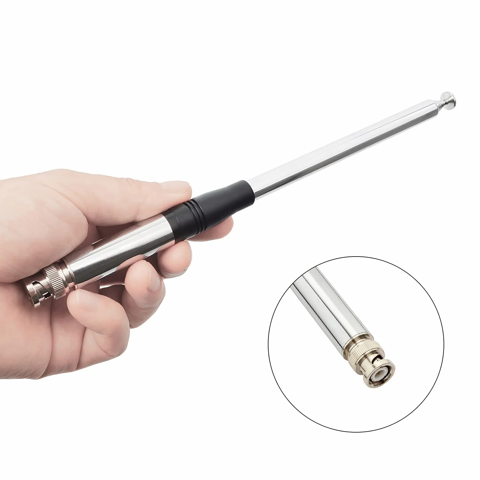 TWAYRDIO BNC teleskopowa ręczna przenośna antena radiowa CB 27 MHz wysuwana antena 23,3 cm do 1,3 m do Midland Cobra Uniden Handheld/Portable CB Ham Radio