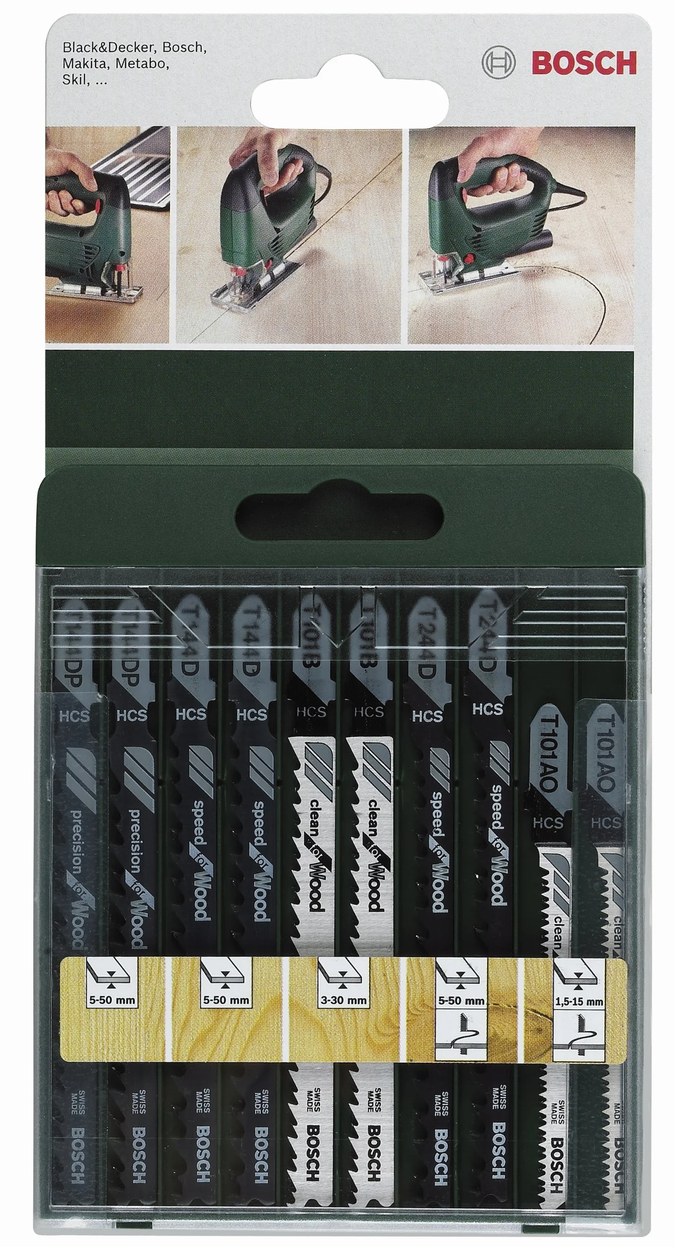 Bosch Profesional ZESTAW BRZESZCZ. DO DREWNA 10 SZT.