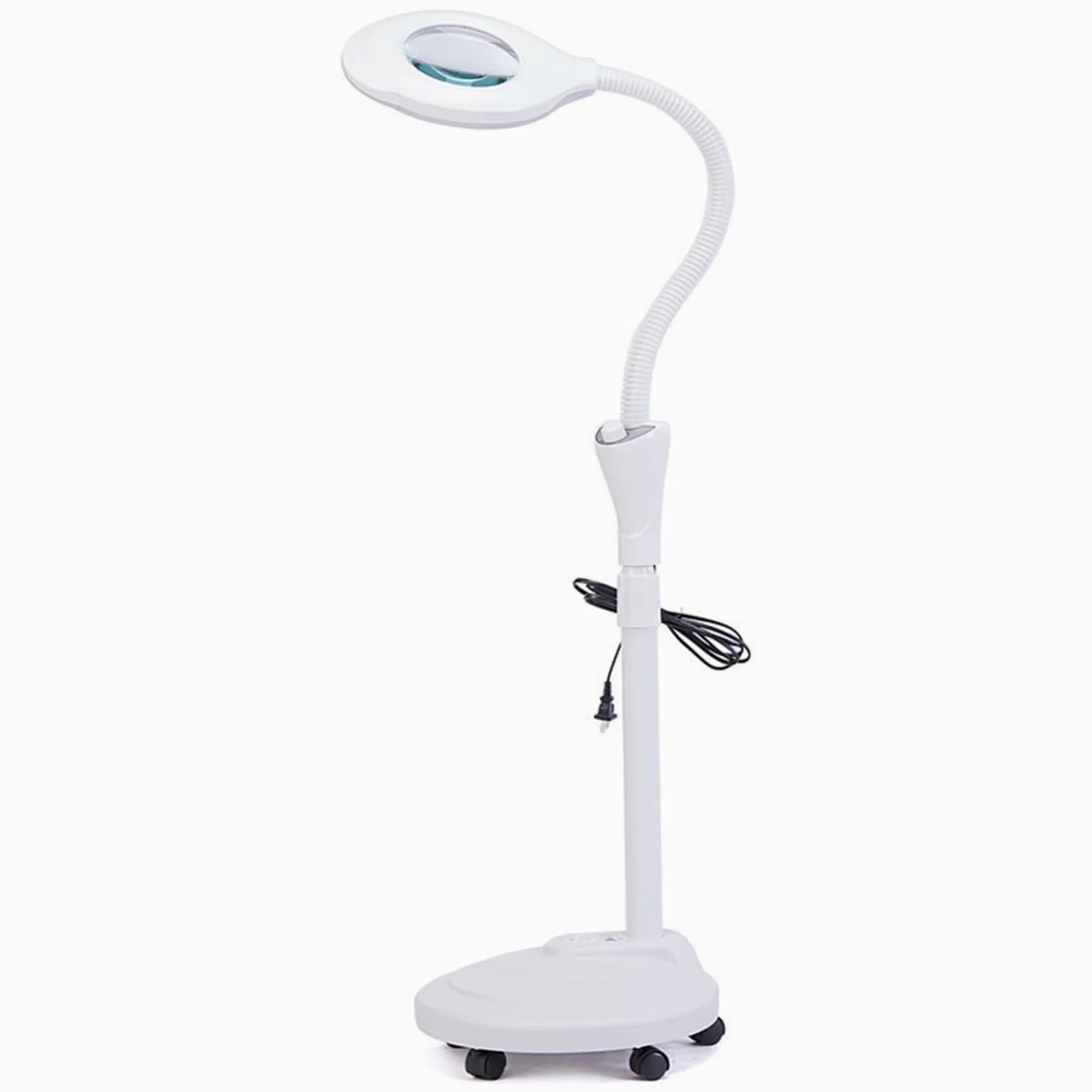 Salon piękności, stojąca, 16-krotna lampa ze szkła powiększającego LED ze stojakiem na kółkach, ultra jasna, bezcieniowa lampa do tatuażu i urody do brwi, zdobienia paznokci, spa i pielęgnacji