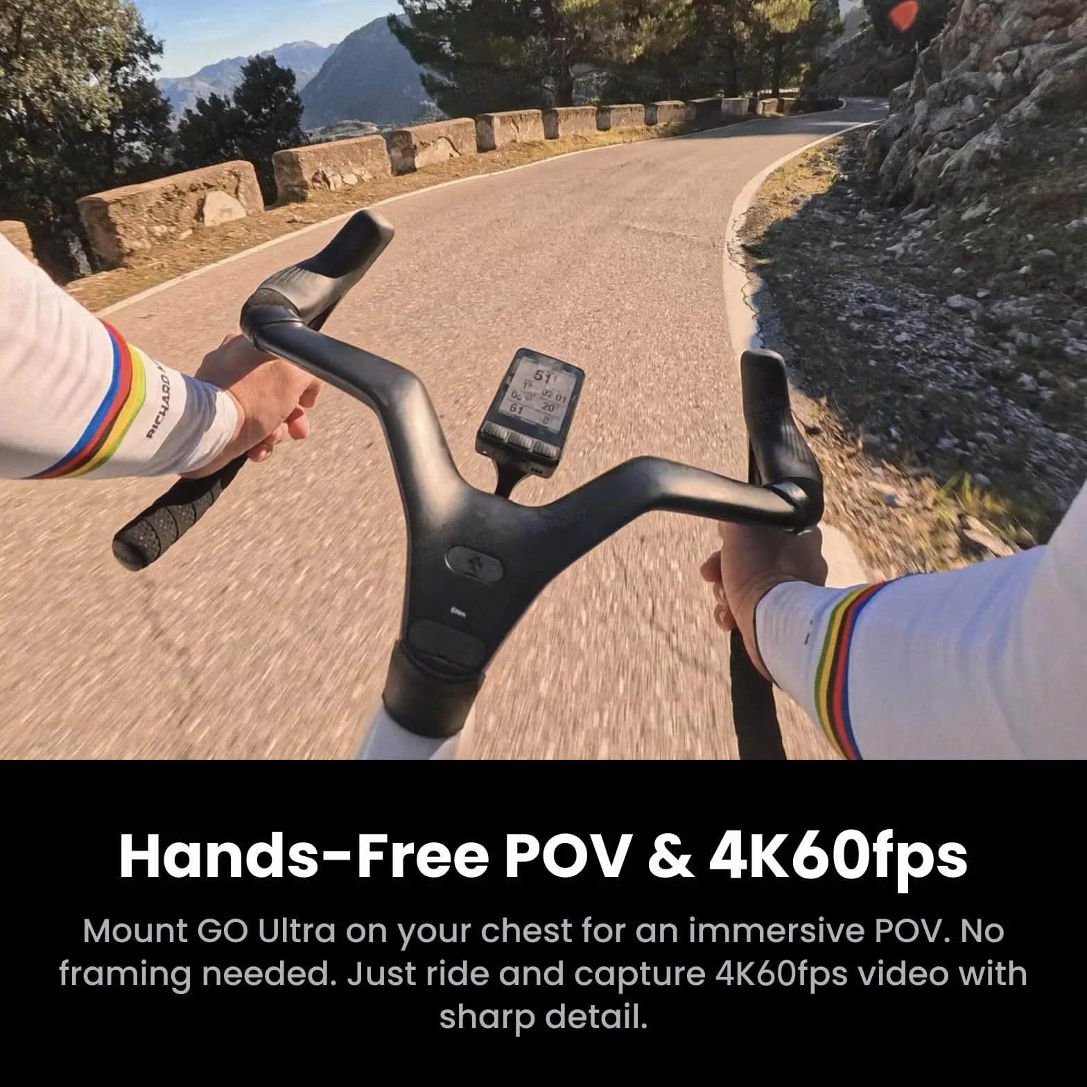 Insta360 GO Ultra Edycja Tadej Pogačar Mała kamera do vloggingu 4K, bez rąk, POV, 1/1,28", 53 g, 156°, 200 min, magnetyczna