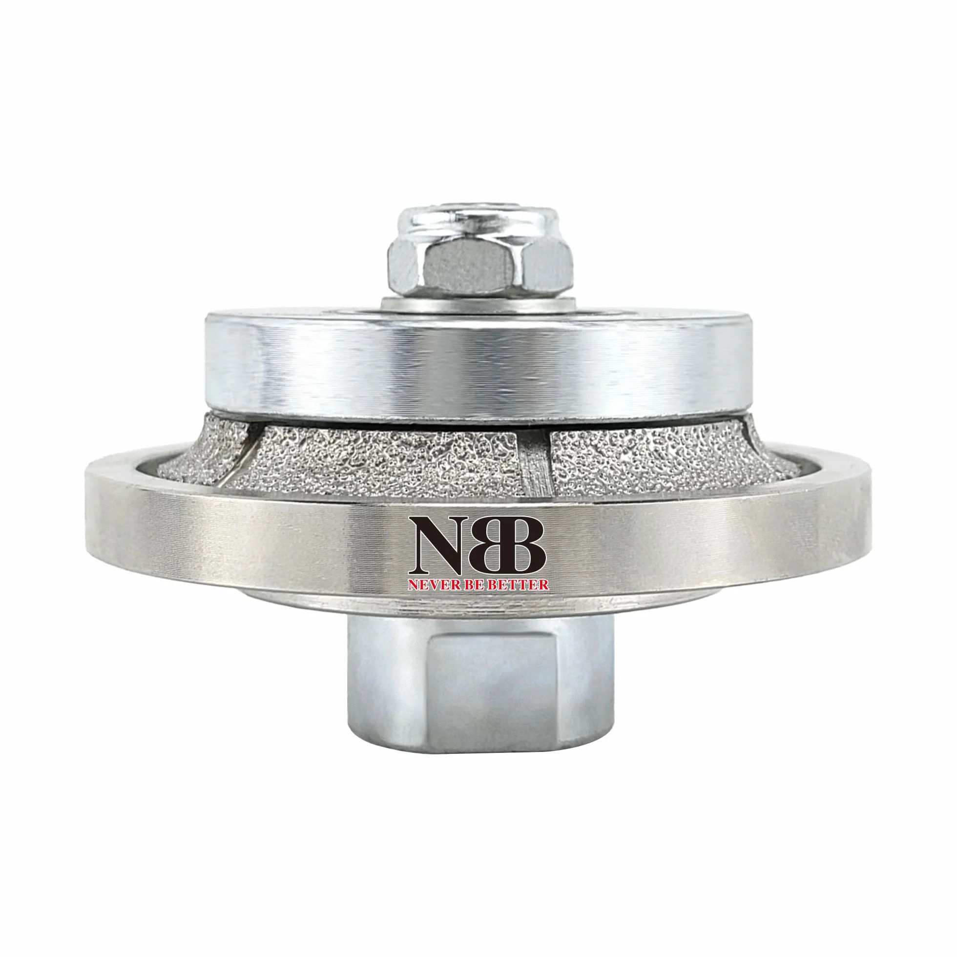 NBB Diamentowe koło profilowe frez diamentowy z żelazną pokrywą Wiertło do profilowania Porcelana Płytka Ceramiczna granit Marmur Kamień do szlifierki kątowej (Half-Bullnose B5)