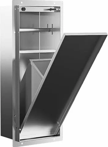 Ukryty stojak toaletowy z metalową szafką do prysznica i łazienki - Slish Black Sto Solut do wspólnych obszarów oszczędzających miejsce nizer i nowoczesny design