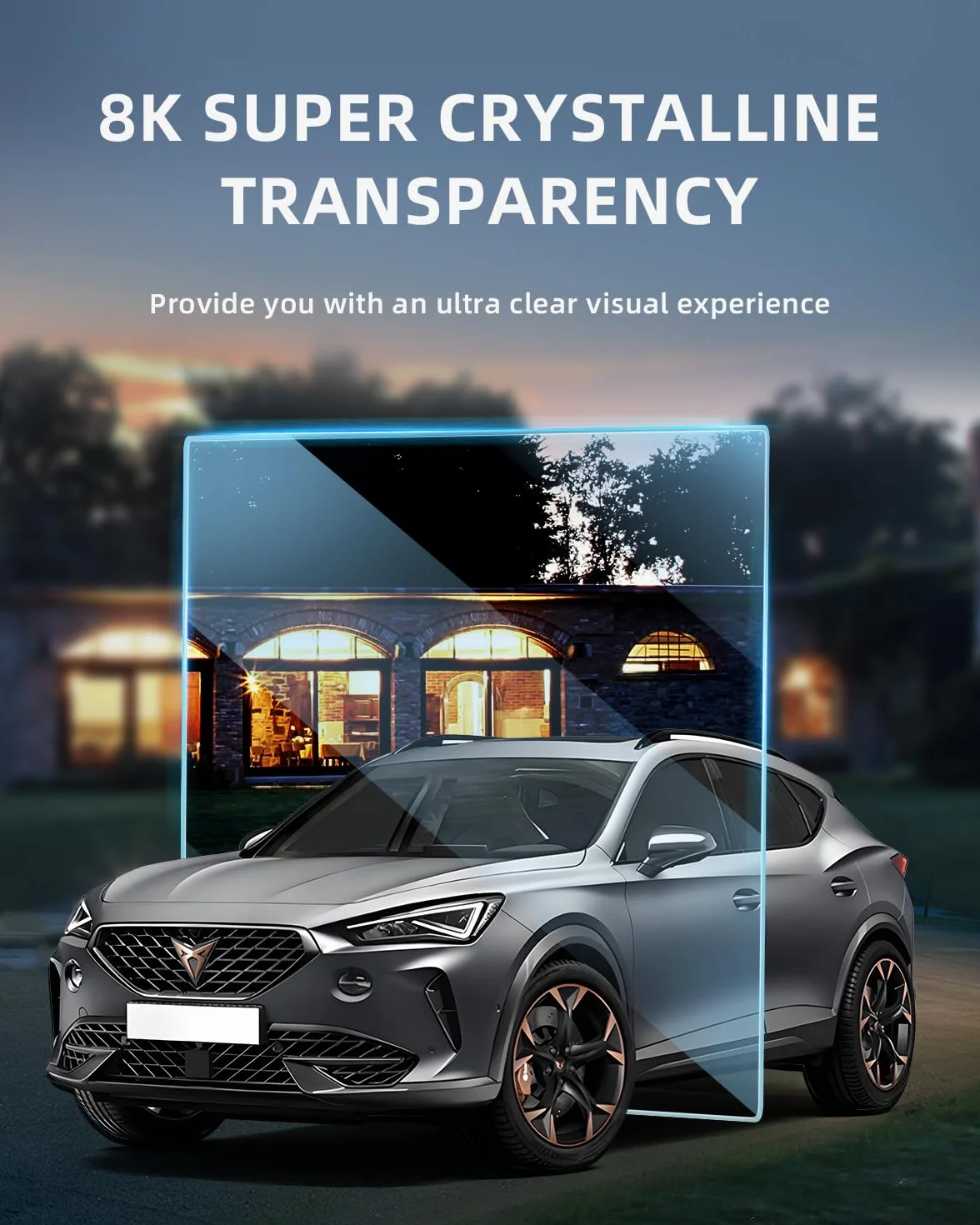 Folia Ochronna Ekranu Nawigacji do SEAT Cupra Formentor/Cupra Born/Cupra Leon, 9H Szkło Hartowane Folia Ochronna na Ekran, 12" Akcesoria Odporny na Zarysowania Przeciw Zarysowaniu