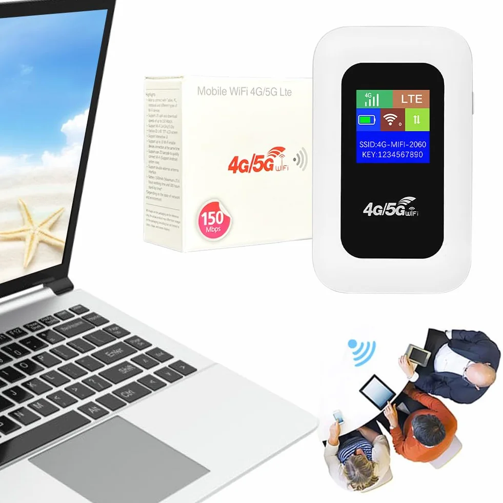 Router 4G LTE Przenośny Hotspot WiFi z gniazdami na kartę SIM
