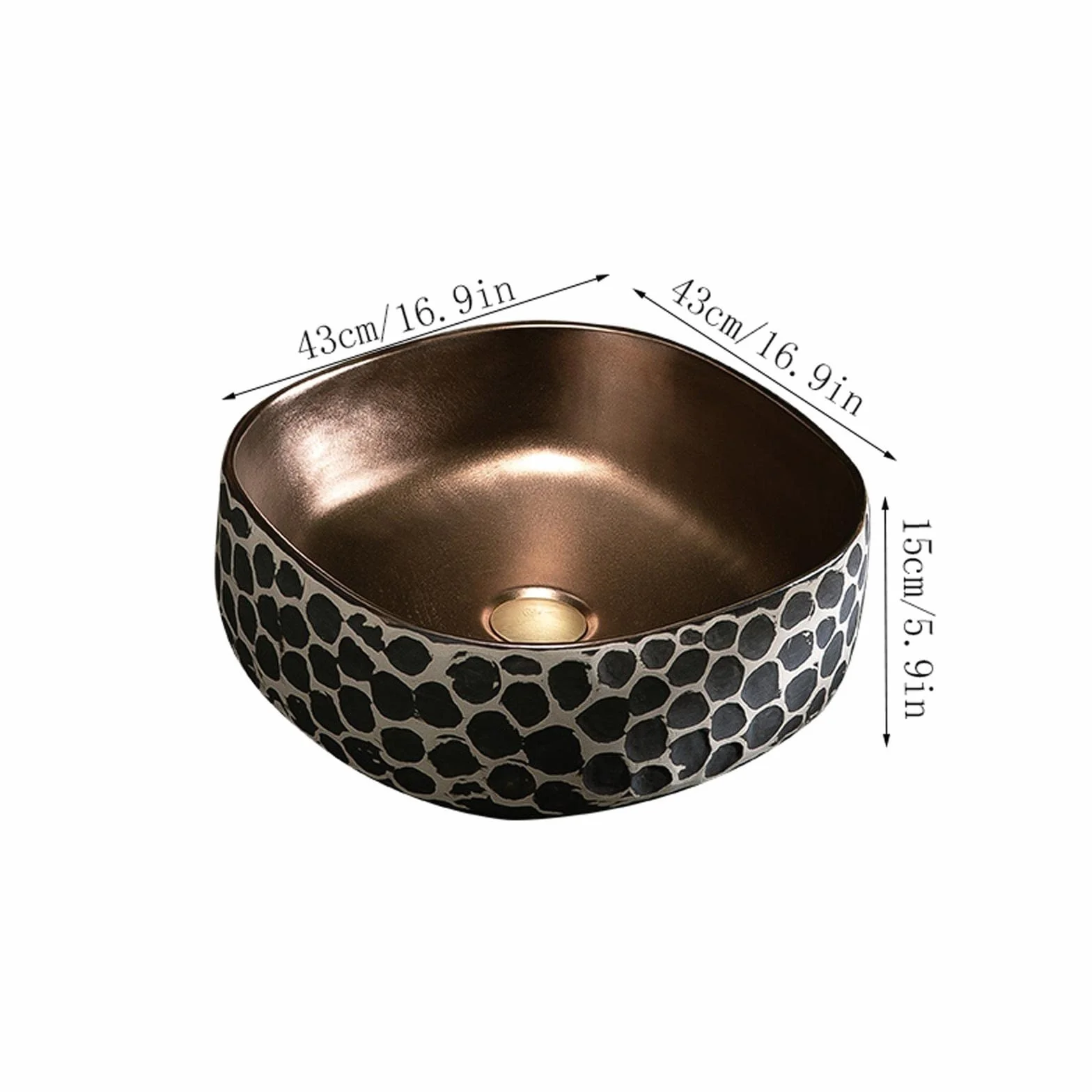 Umywalka Nablatowa Ceramiczna, Umywalka Nablatowa, Umywalka Nablatowa Z Odpływem Do Szafki Łazienkowej, Umywalka Nablatowa 16,9 X 5,9 Cala,A