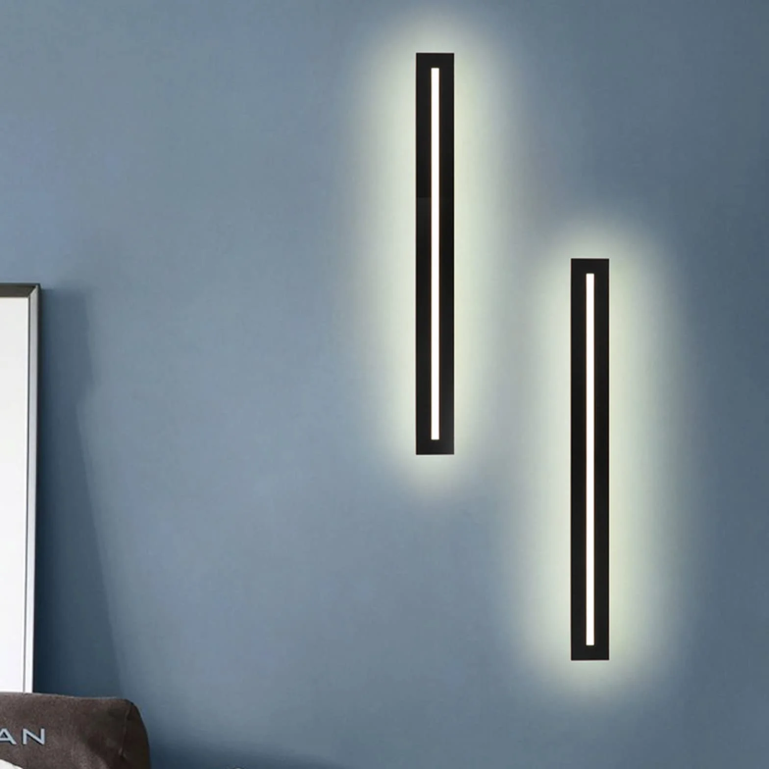 Lampa ścienna LED do wnętrz, długa taśma, aluminium, ciepła biel, neutralna biel, zimna biel, do salonu, hotelu