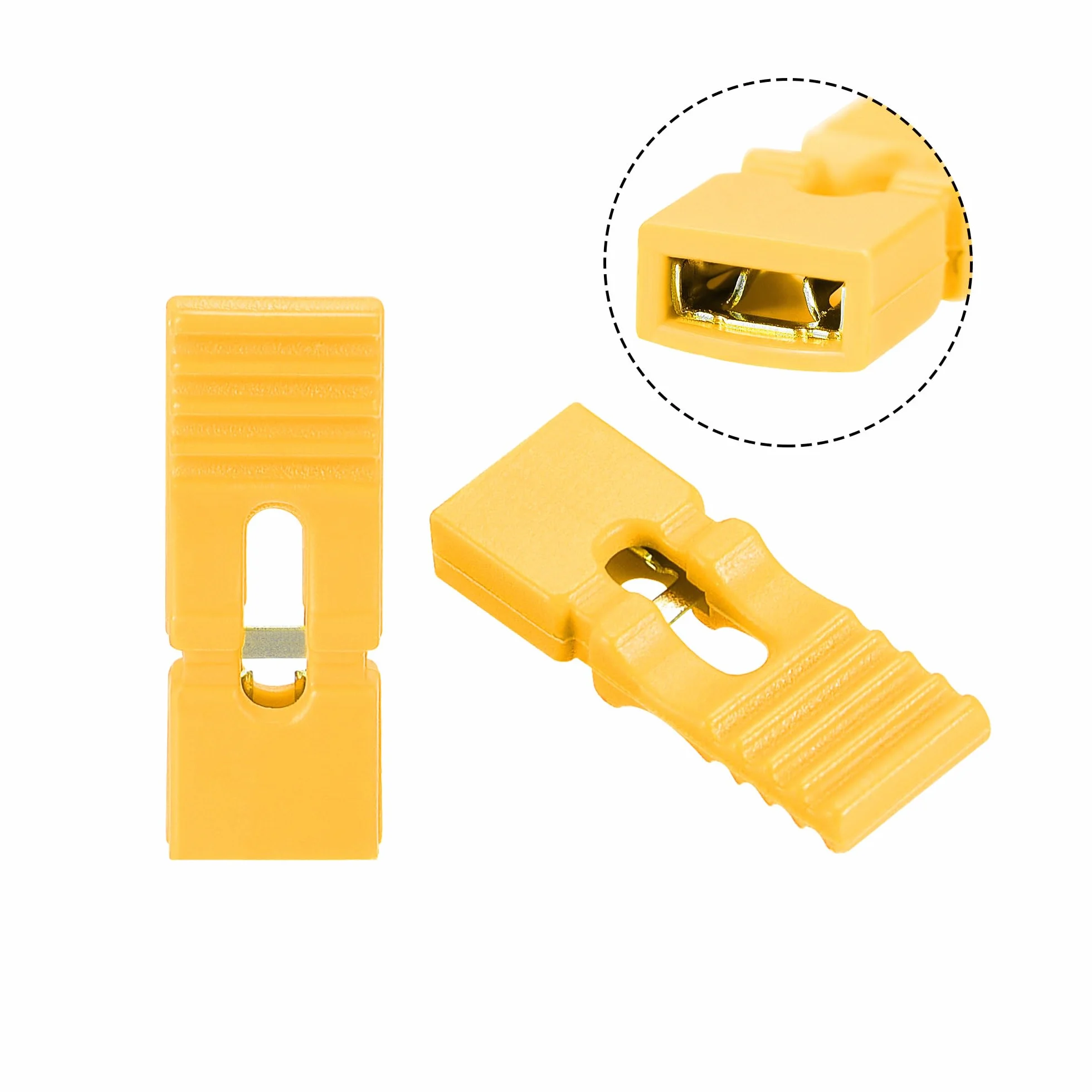 QUARKZMAN 50 sztuk 2,54 mm Pin Header Jumper Cap przedłużona nasadka złącze zwarciowe Mini Micro Jumper Bridge Plug żółty