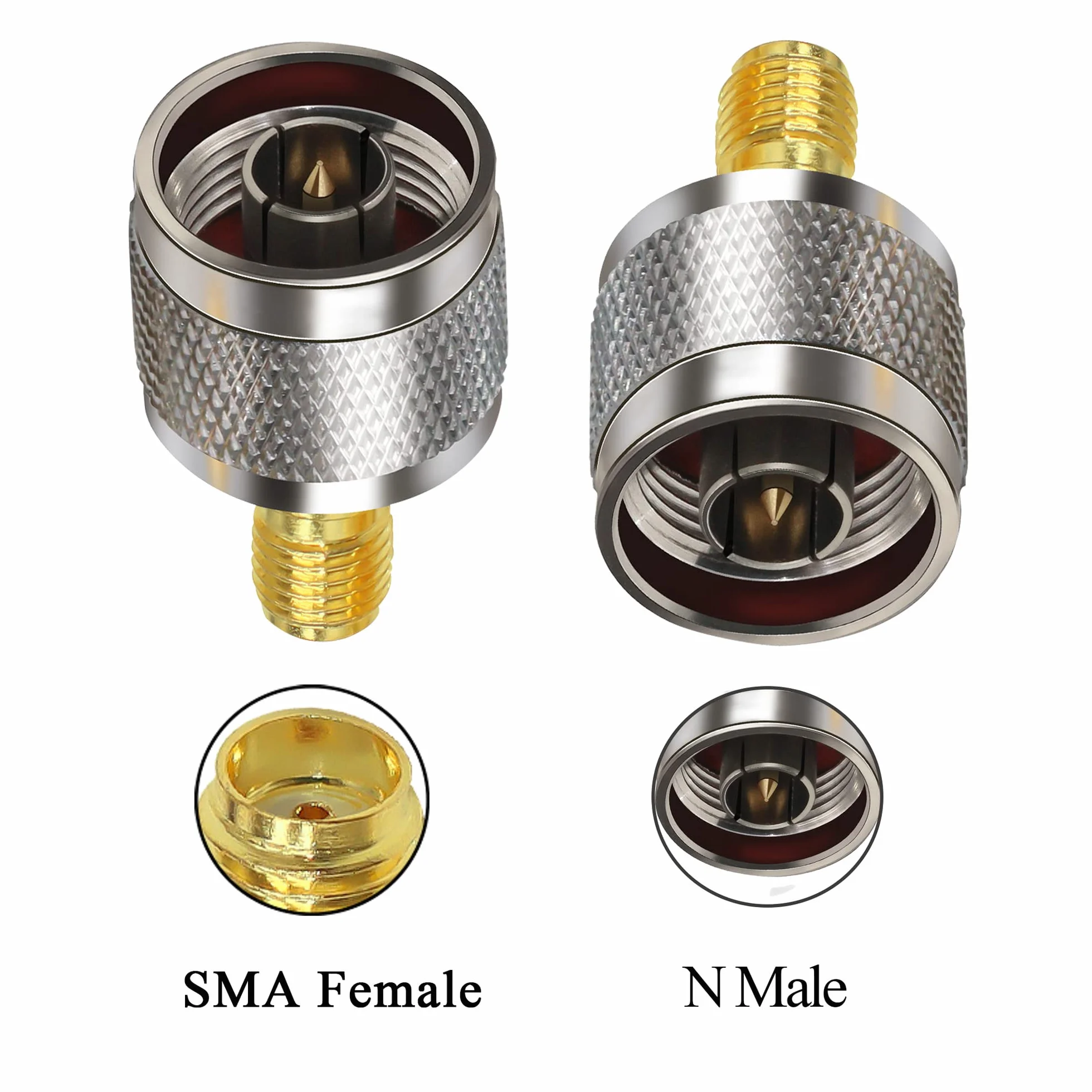 SMA Buchse auf N Stecker RF Koax Adapter für WiFi Antennenverlängerungskabel 2 St