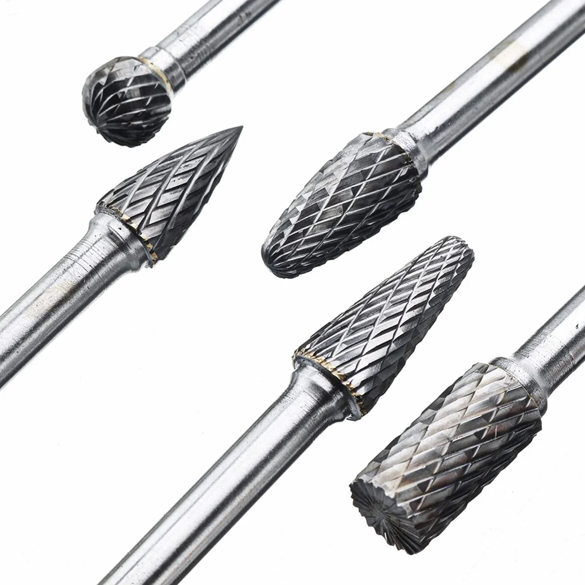 VIDOO RB29 5szt Frezy Obrotowe Węglikowe Trzpień 6mm Zestaw Pilników Grawerskich