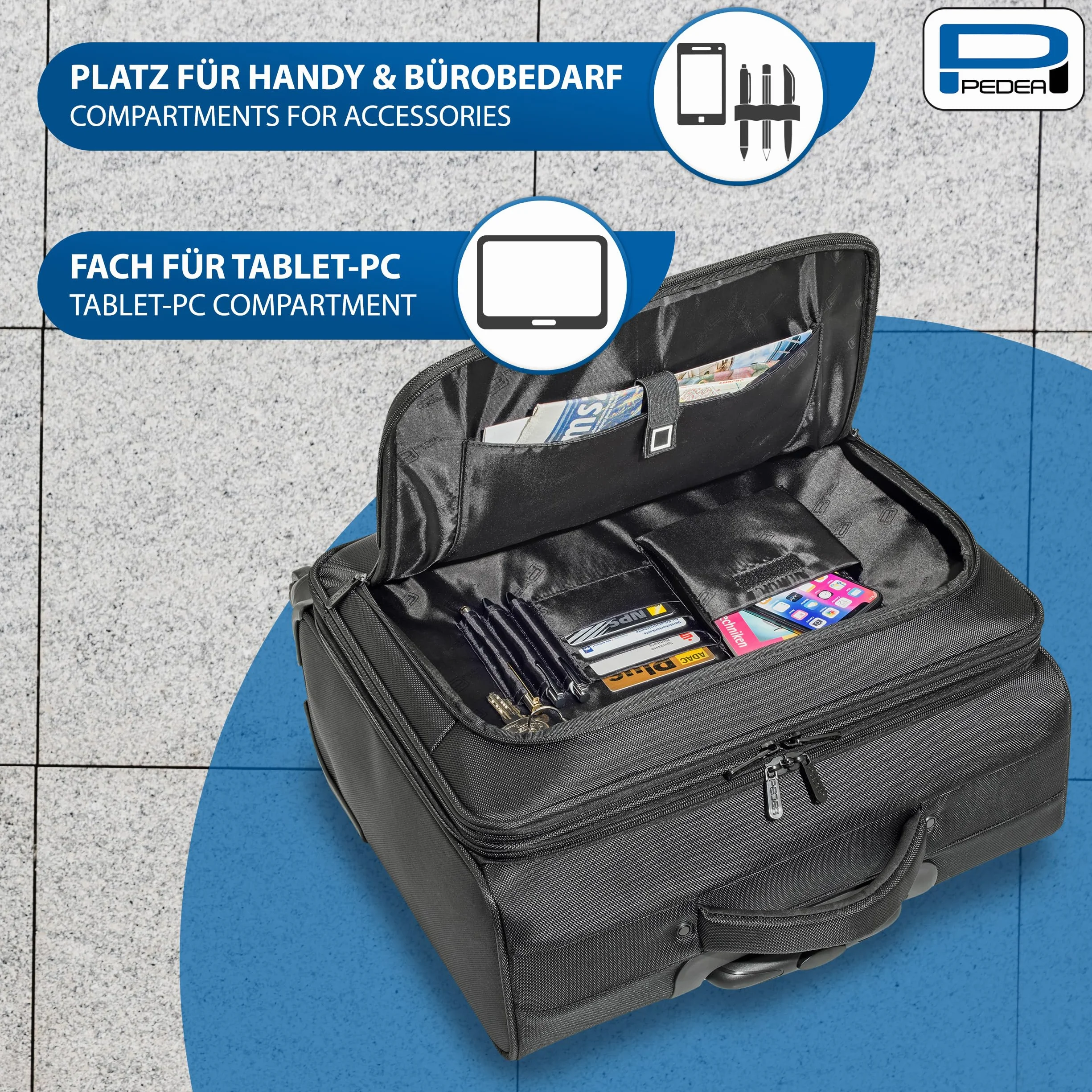 PEDEA Business Trolley Premium Plus walizka na laptopa 43,9 cm czarna